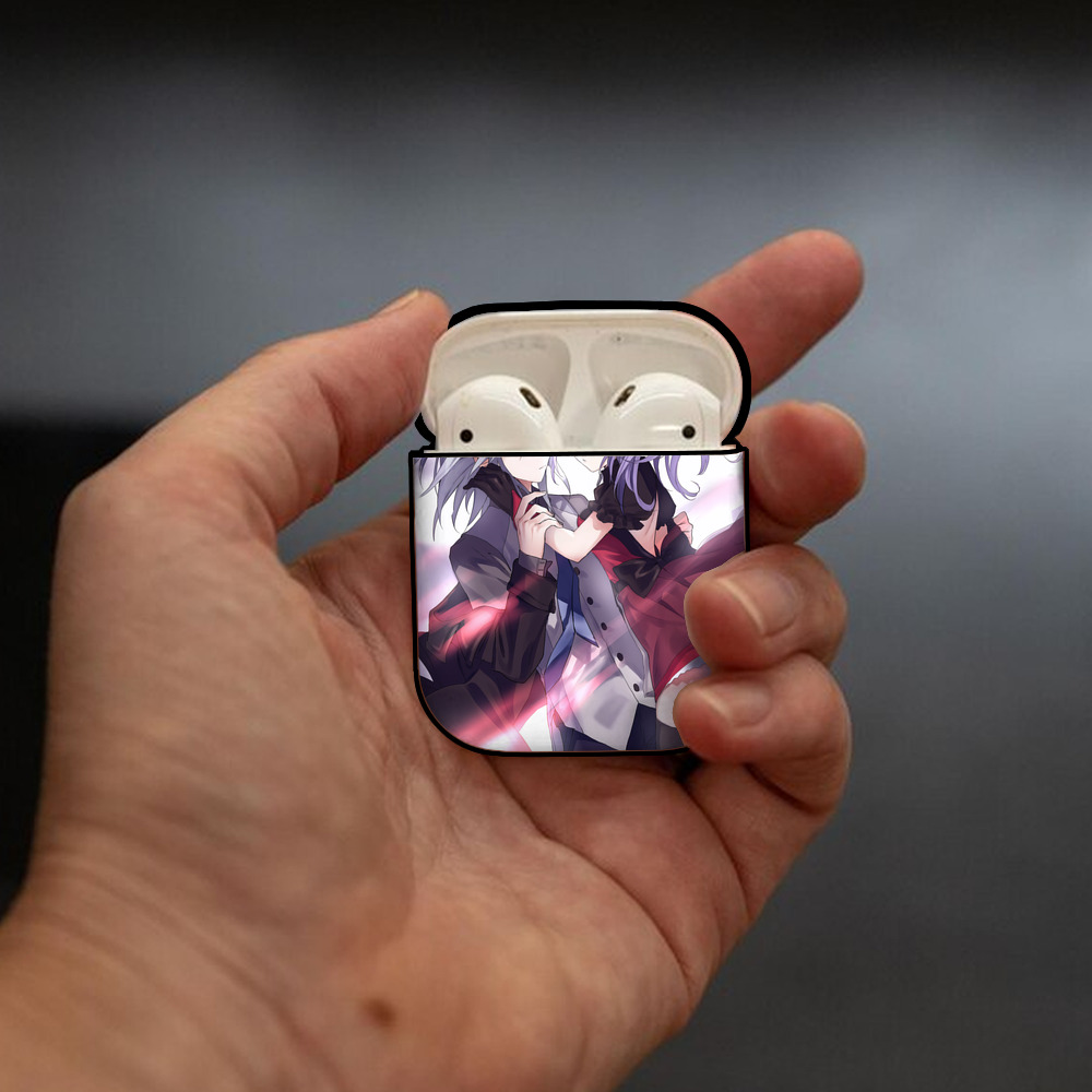 遊☆戯☆王 Yu-Gi-Oh! AirPods 第2世代保護ケース ハードシェル ブラック 耐衝撃・防指紋・カラビナ付き