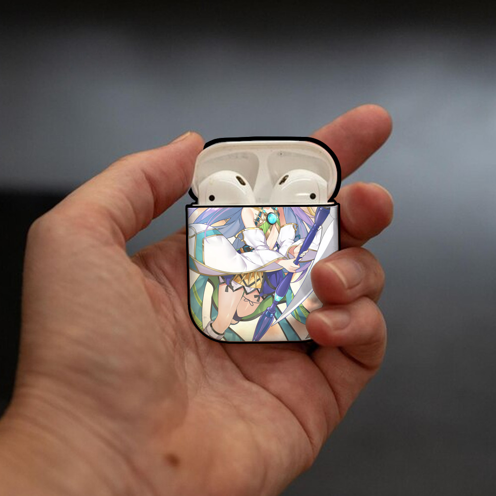 遊☆戯☆王 Yu-Gi-Oh! AirPods 第2世代保護ケース ハードシェル ブラック 耐衝撃・防指紋・カラビナ付き