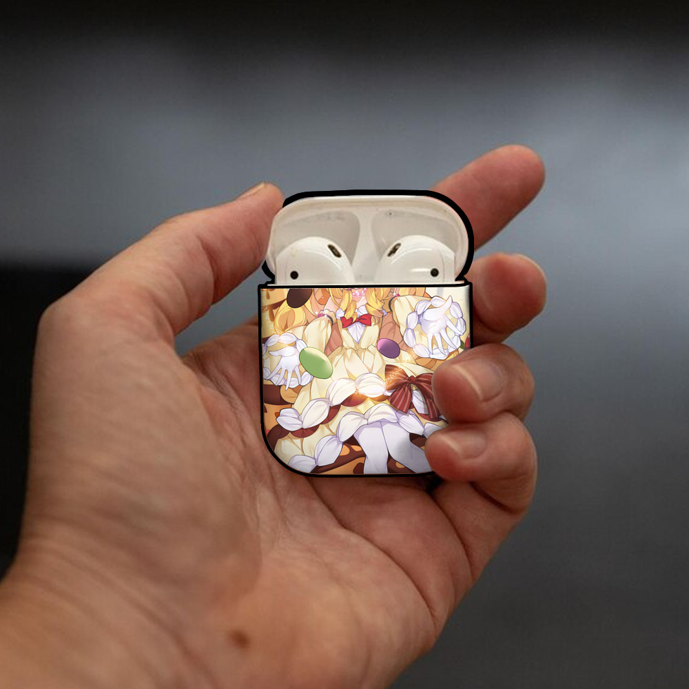 遊☆戯☆王 Yu-Gi-Oh! AirPods 第2世代保護ケース ハードシェル ブラック 耐衝撃・防指紋・カラビナ付き