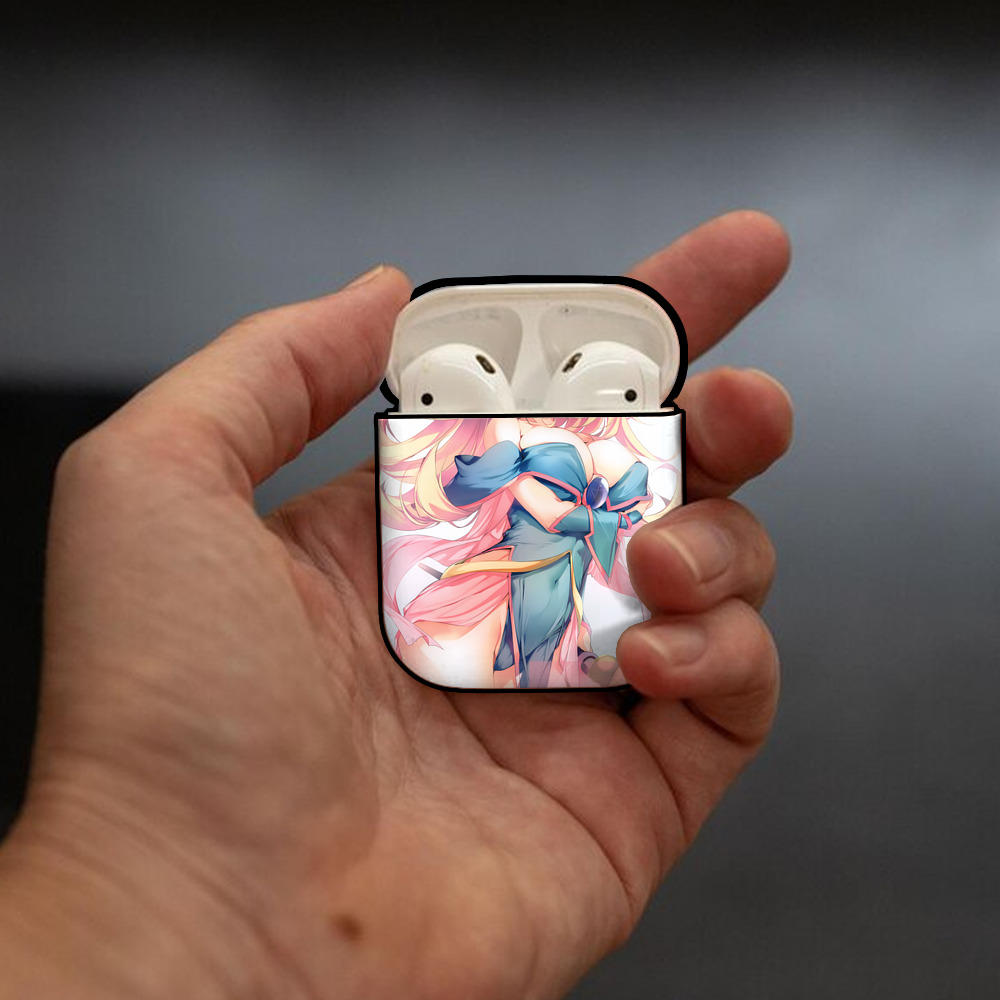 遊☆戯☆王 Yu-Gi-Oh! AirPods 第2世代保護ケース ハードシェル ブラック 耐衝撃・防指紋・カラビナ付き