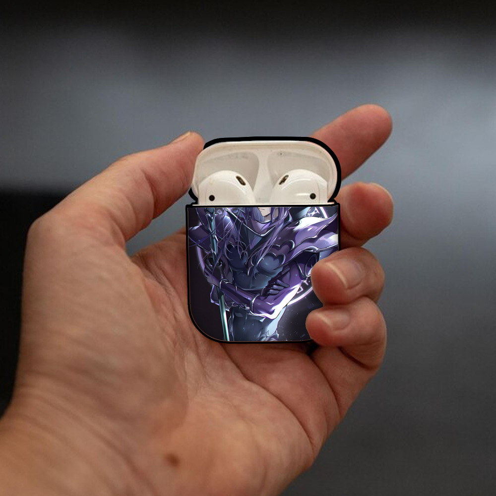 遊☆戯☆王 Yu-Gi-Oh! AirPods 第2世代保護ケース ハードシェル ブラック 耐衝撃・防指紋・カラビナ付き
