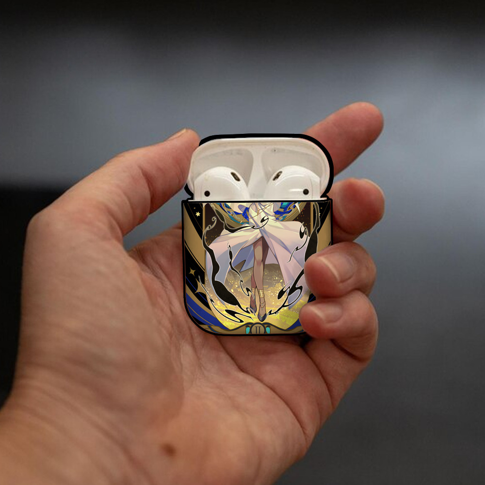 遊☆戯☆王 Yu-Gi-Oh! AirPods 第2世代保護ケース ハードシェル ブラック 耐衝撃・防指紋・カラビナ付き
