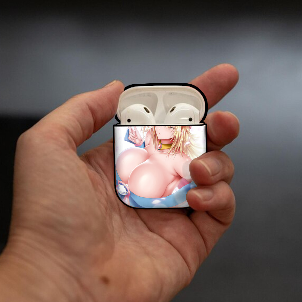 遊☆戯☆王 Yu-Gi-Oh! AirPods 第2世代保護ケース ハードシェル ブラック 耐衝撃・防指紋・カラビナ付き