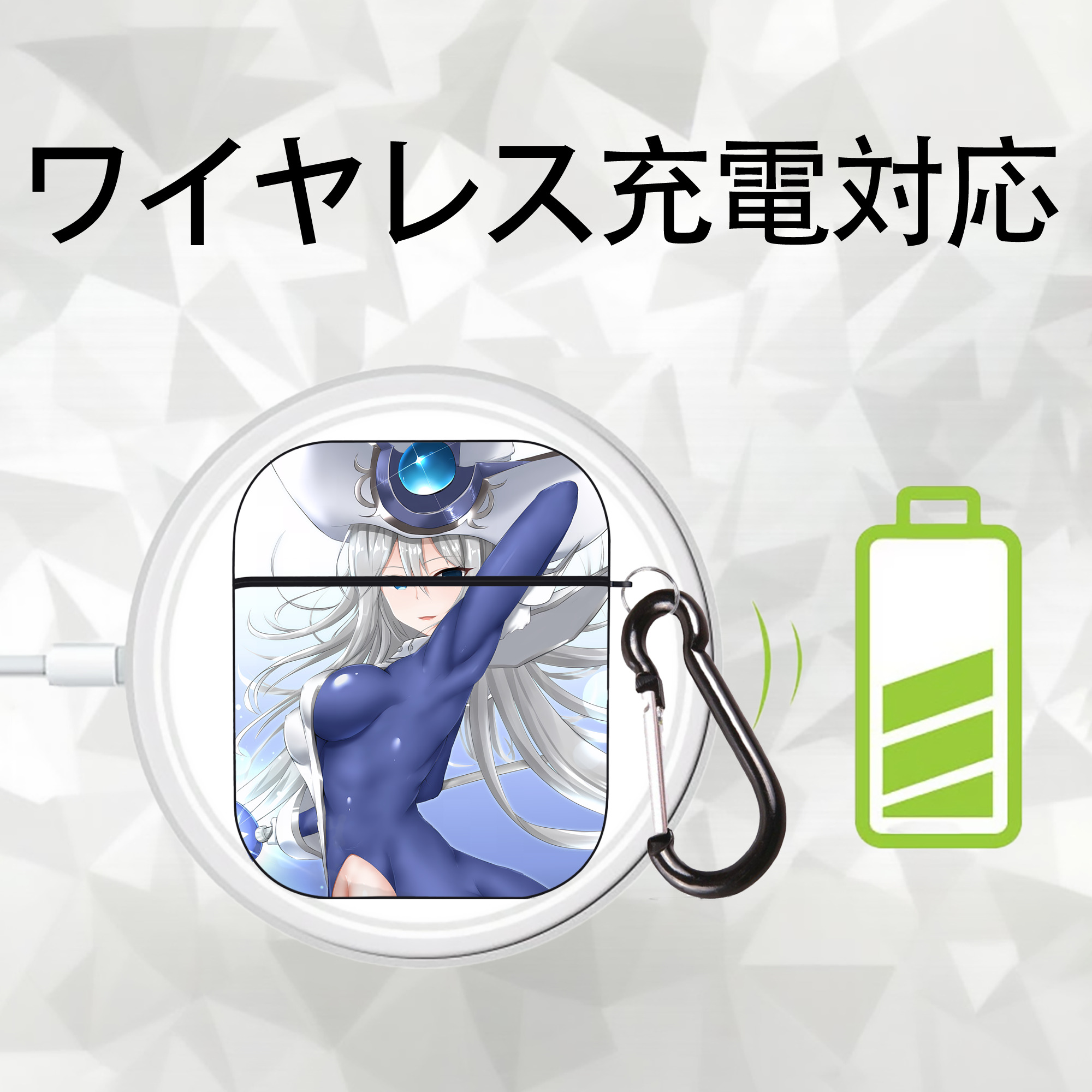 遊☆戯☆王 Yu-Gi-Oh! AirPods 第2世代保護ケース ハードシェル ブラック 耐衝撃・防指紋・カラビナ付き