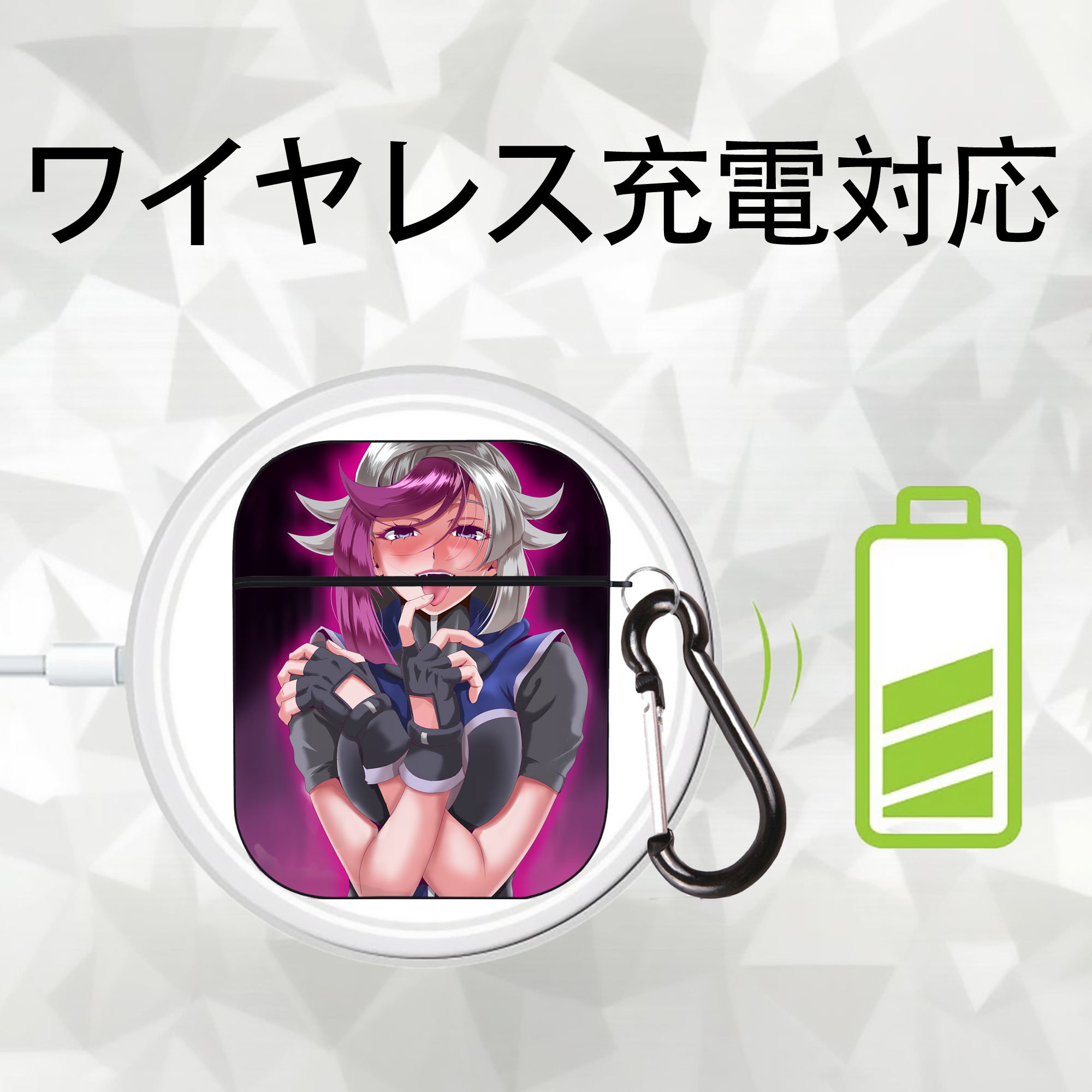 遊☆戯☆王 Yu-Gi-Oh! AirPods 第2世代保護ケース ハードシェル ブラック 耐衝撃・防指紋・カラビナ付き