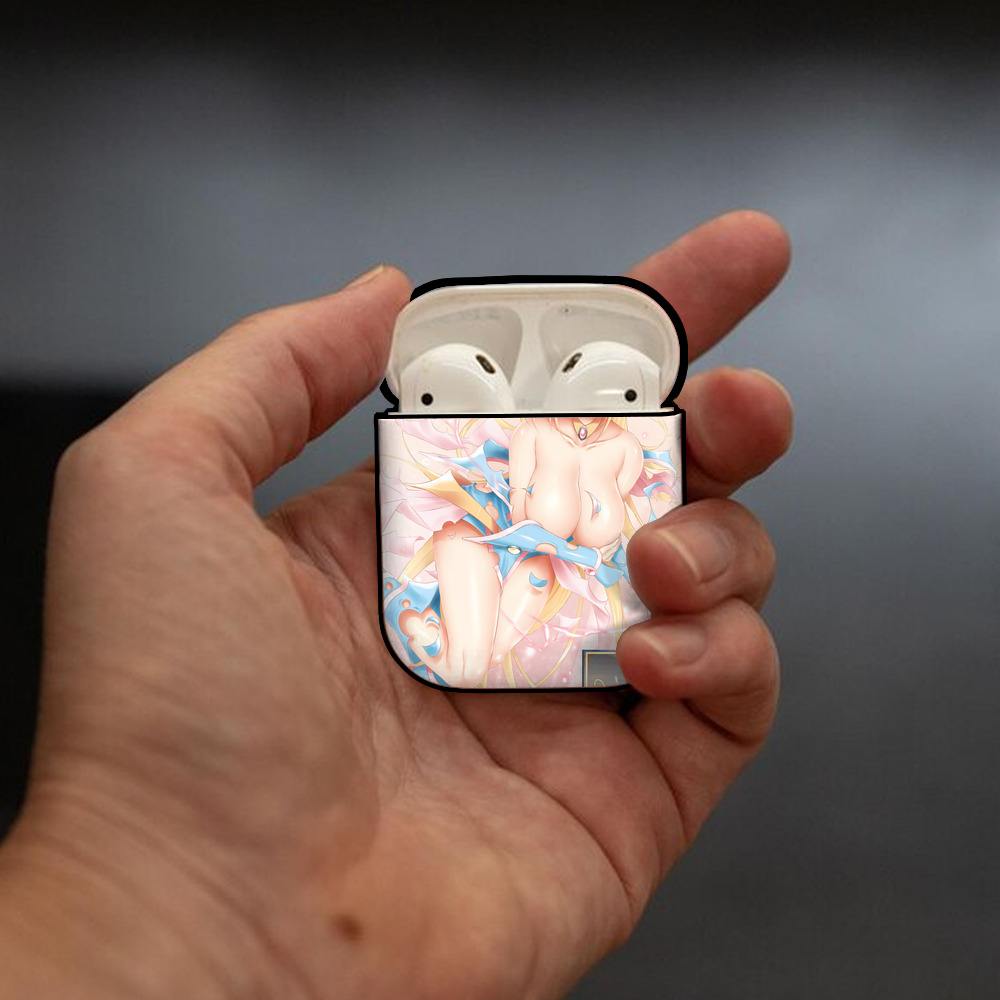 遊☆戯☆王 Yu-Gi-Oh! AirPods 第2世代保護ケース ハードシェル ブラック 耐衝撃・防指紋・カラビナ付き