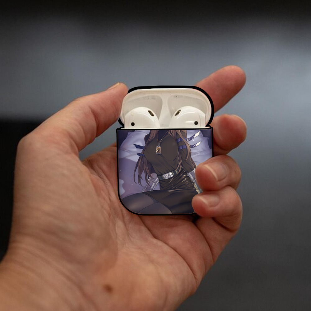 遊☆戯☆王 Yu-Gi-Oh! AirPods 第2世代保護ケース ハードシェル ブラック 耐衝撃・防指紋・カラビナ付き