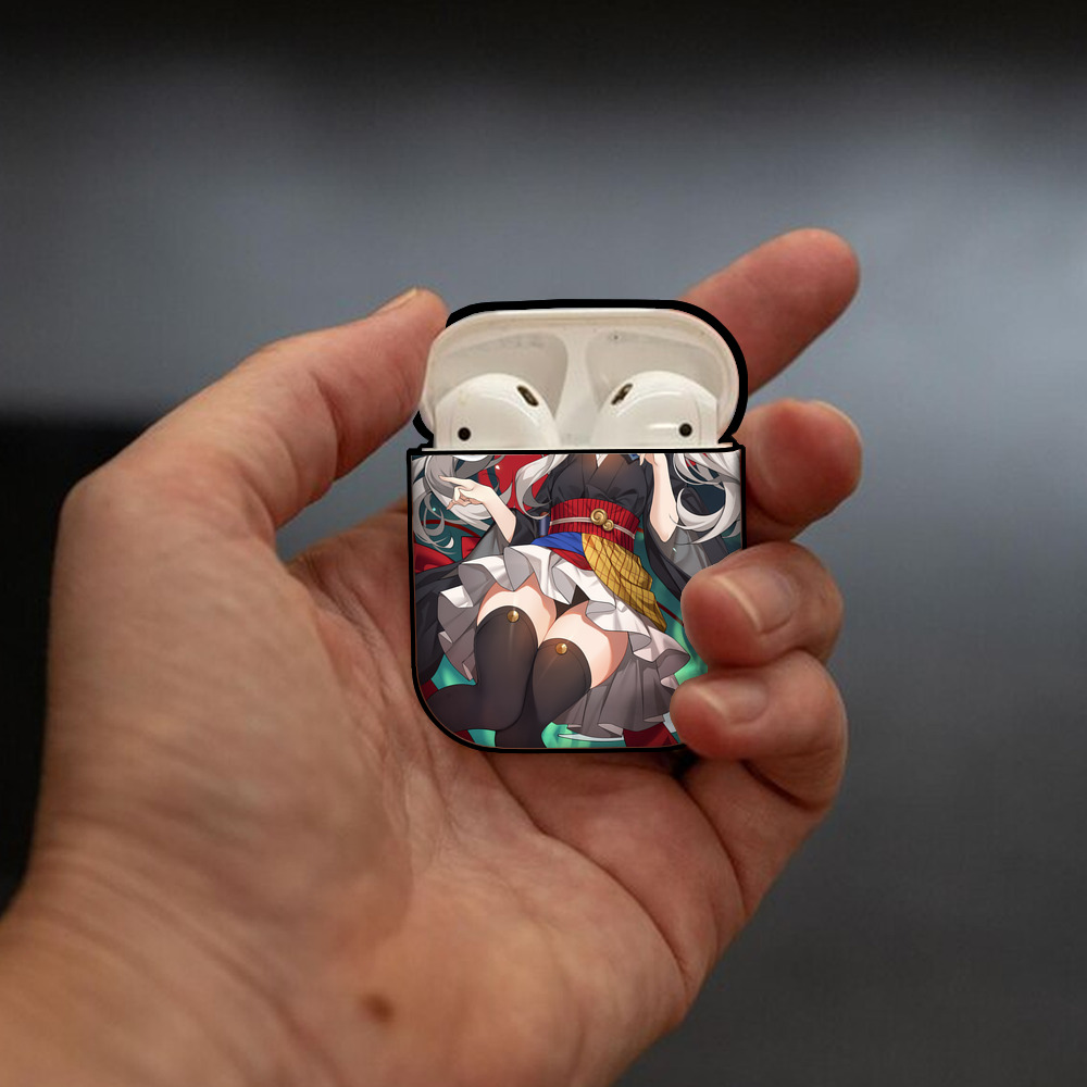遊☆戯☆王 Yu-Gi-Oh! AirPods 第2世代保護ケース ハードシェル ブラック 耐衝撃・防指紋・カラビナ付き