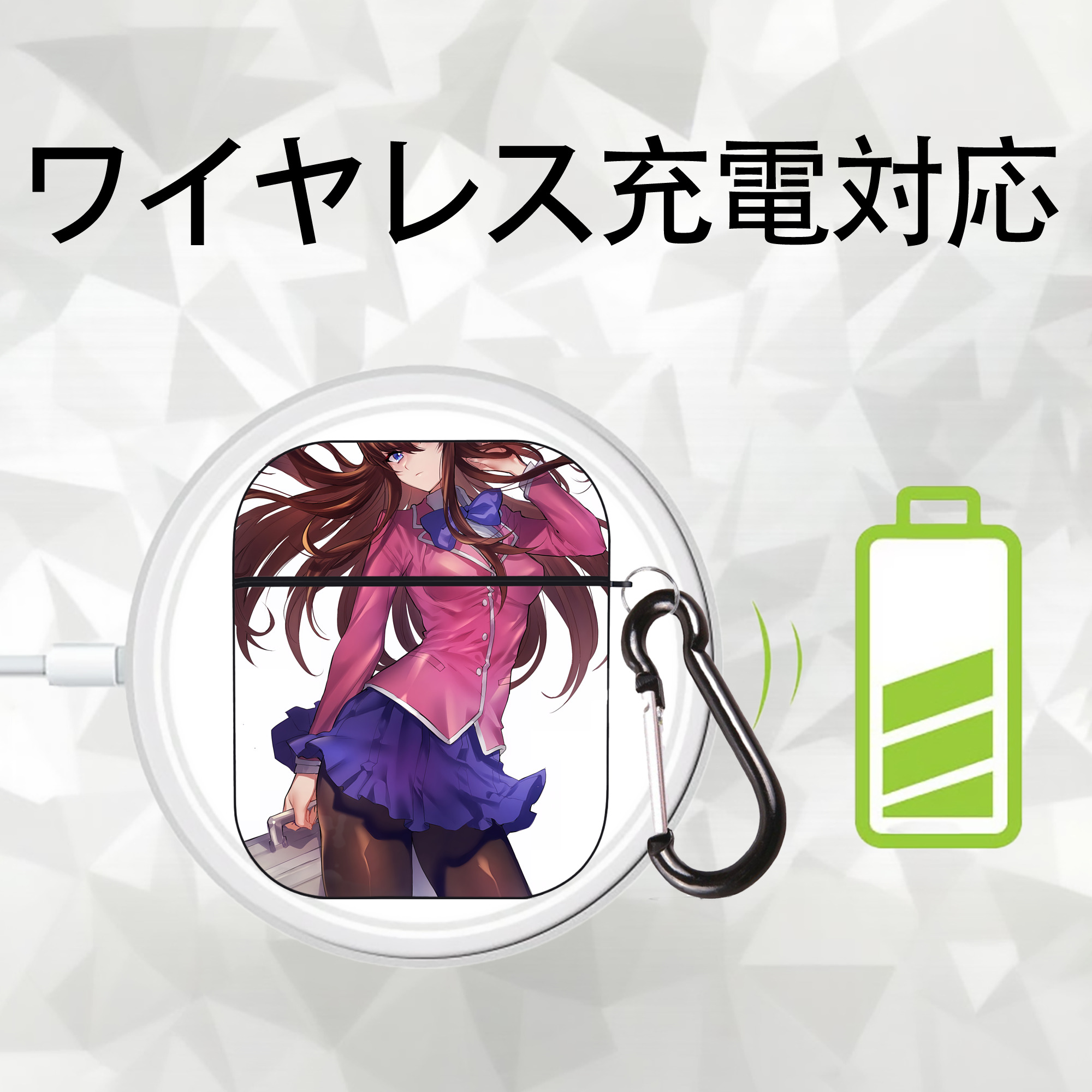 遊☆戯☆王 Yu-Gi-Oh! AirPods 第2世代保護ケース ハードシェル ブラック 耐衝撃・防指紋・カラビナ付き