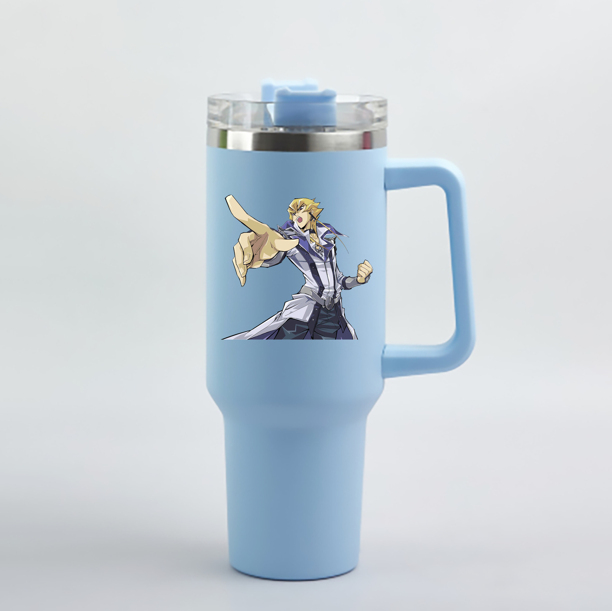 （画像用） 遊☆戯☆王 Yu-Gi-Oh! 1200mL車用タンブラー - クリスタルステッカー（プラスチックストロー付き）