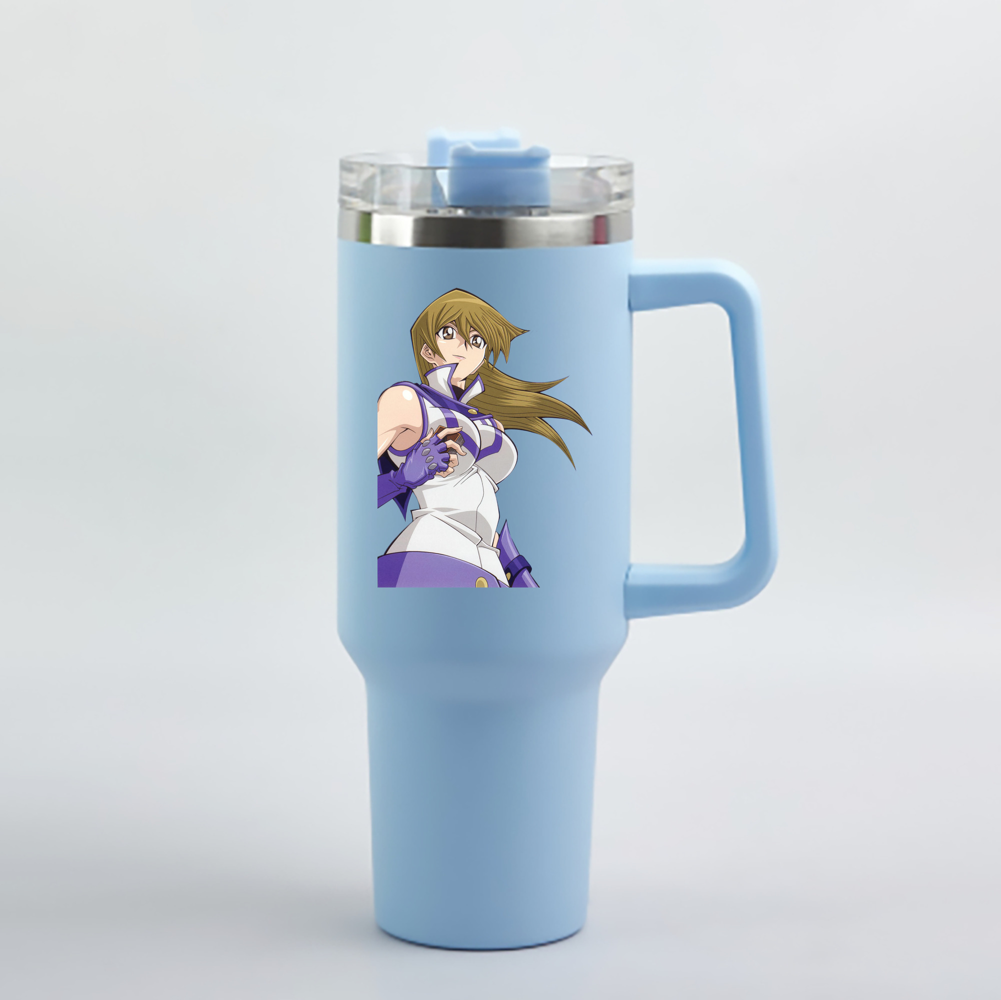 （画像用） 遊☆戯☆王 Yu-Gi-Oh! 1200mL車用タンブラー - クリスタルステッカー（プラスチックストロー付き）