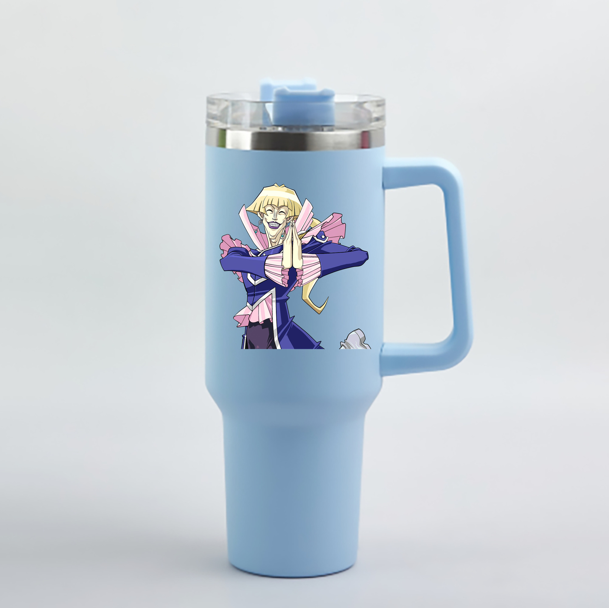 （画像用） 遊☆戯☆王 Yu-Gi-Oh! 1200mL車用タンブラー - クリスタルステッカー（プラスチックストロー付き）