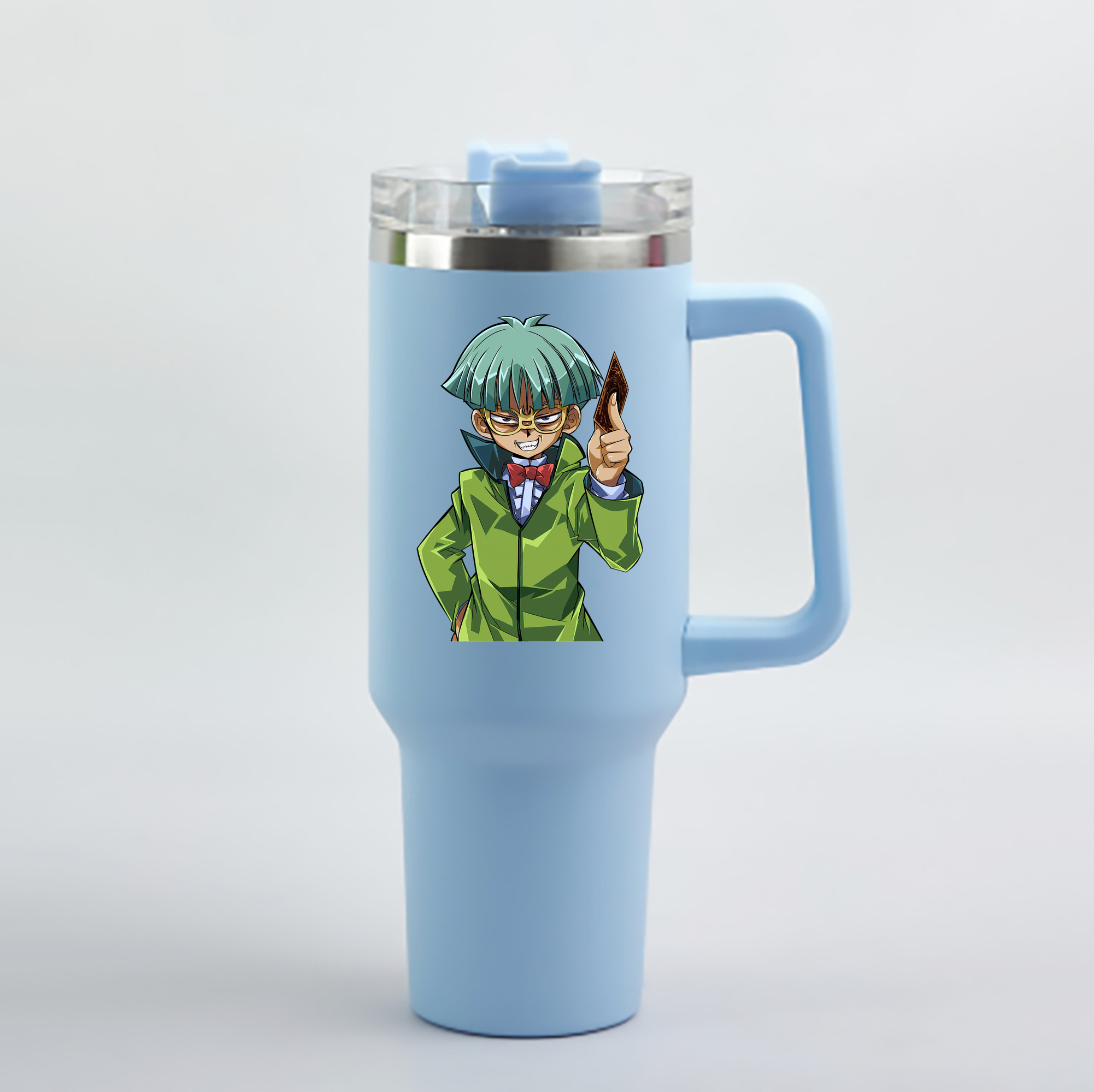 （画像用） 遊☆戯☆王 Yu-Gi-Oh! 1200mL車用タンブラー - クリスタルステッカー（プラスチックストロー付き）