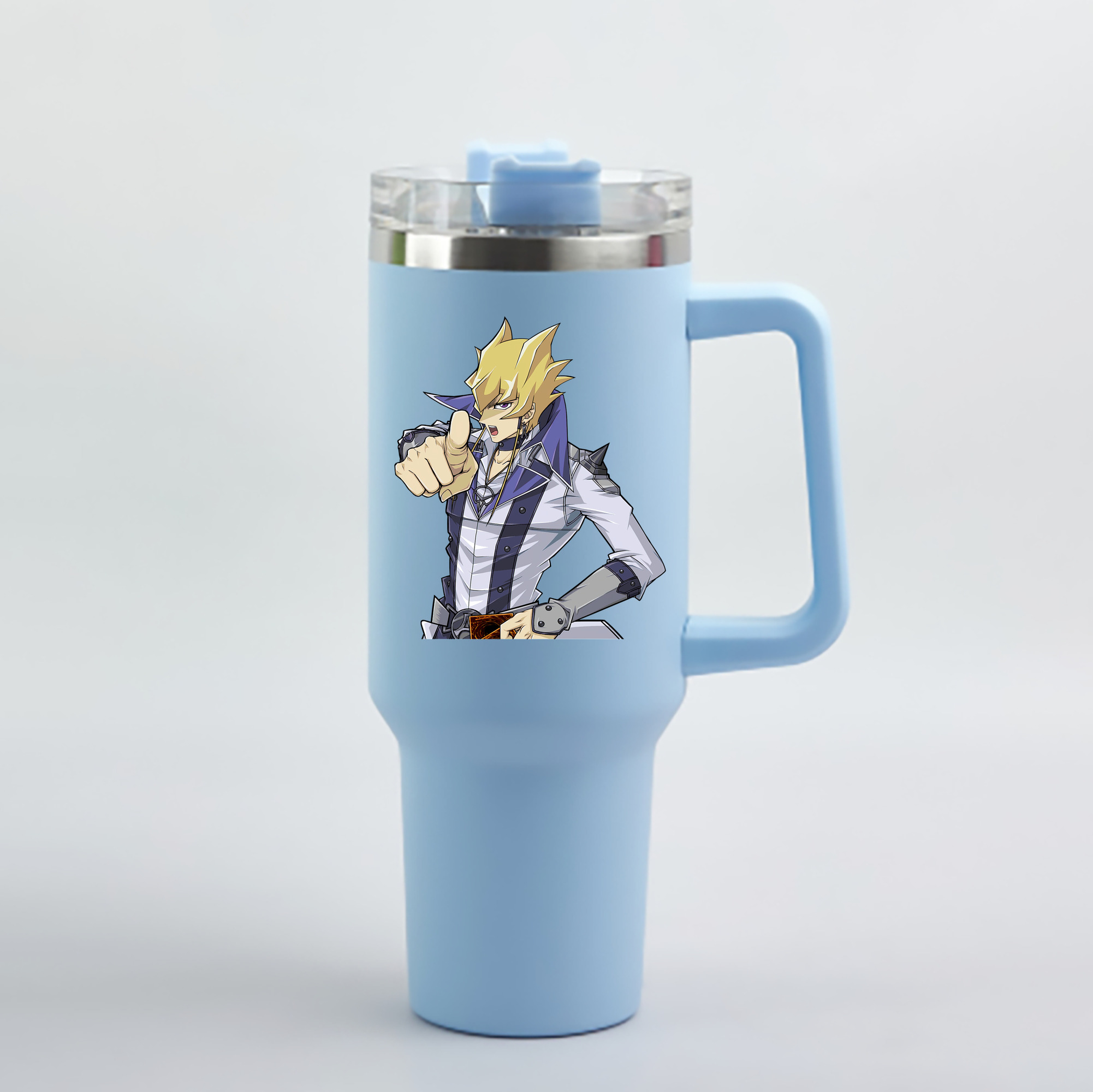 （画像用） 遊☆戯☆王 Yu-Gi-Oh! 1200mL車用タンブラー - クリスタルステッカー（プラスチックストロー付き）