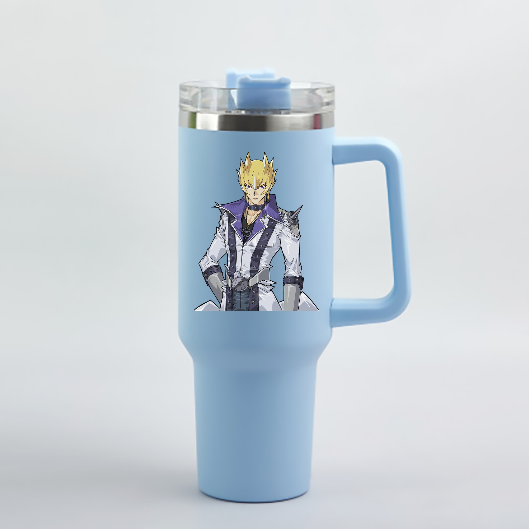 （画像用） 遊☆戯☆王 Yu-Gi-Oh! 1200mL車用タンブラー - クリスタルステッカー（プラスチックストロー付き）