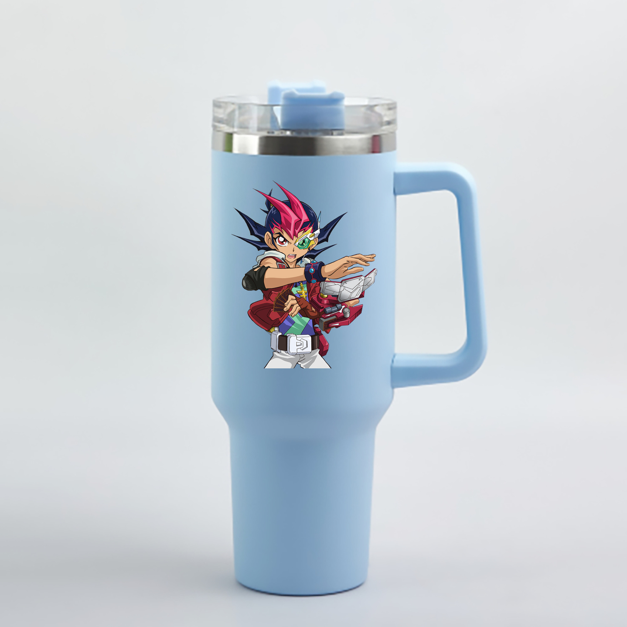 （画像用） 遊☆戯☆王 Yu-Gi-Oh! 1200mL車用タンブラー - クリスタルステッカー（プラスチックストロー付き）