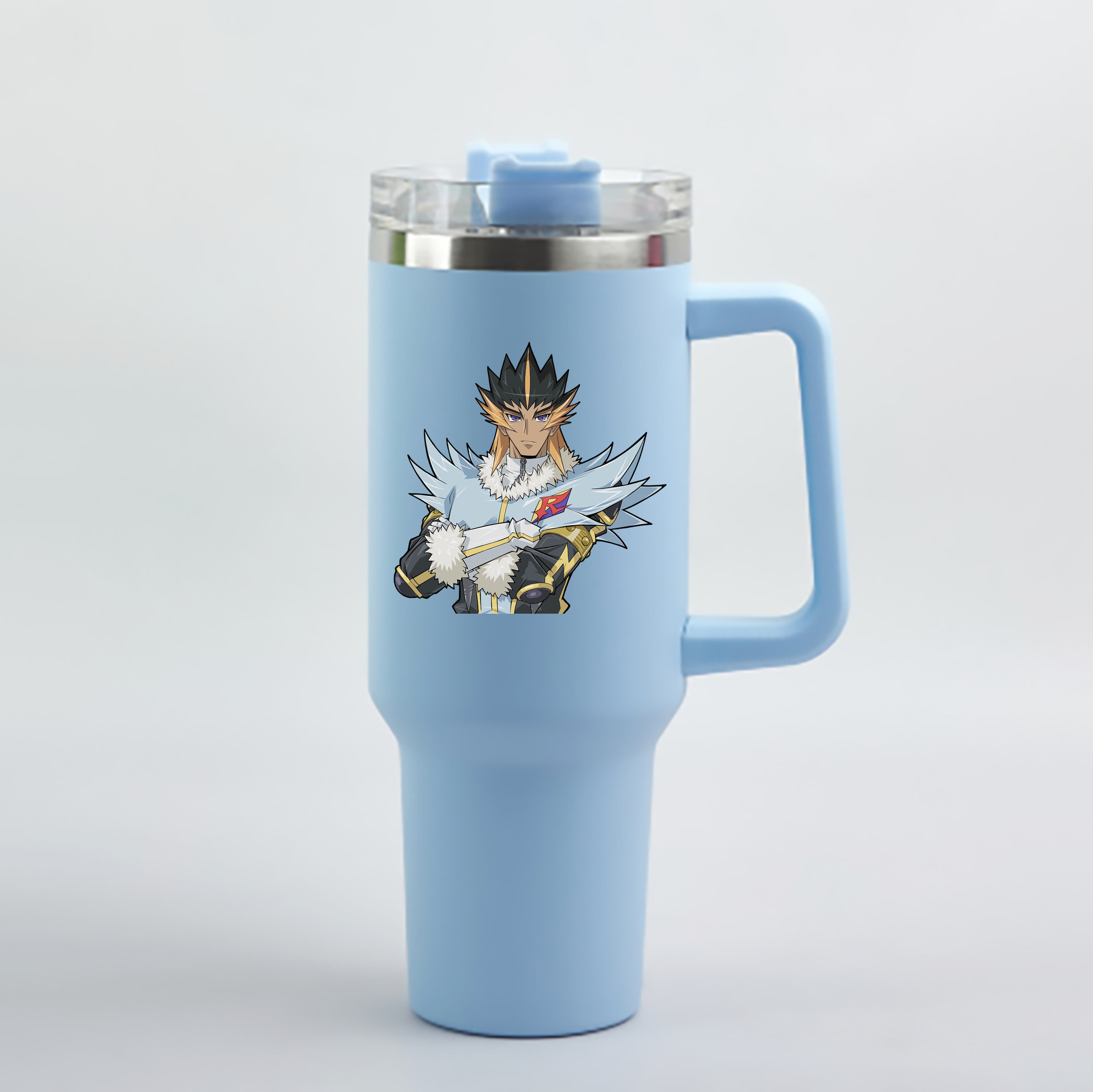 （画像用） 遊☆戯☆王 Yu-Gi-Oh! 1200mL車用タンブラー - クリスタルステッカー（プラスチックストロー付き）