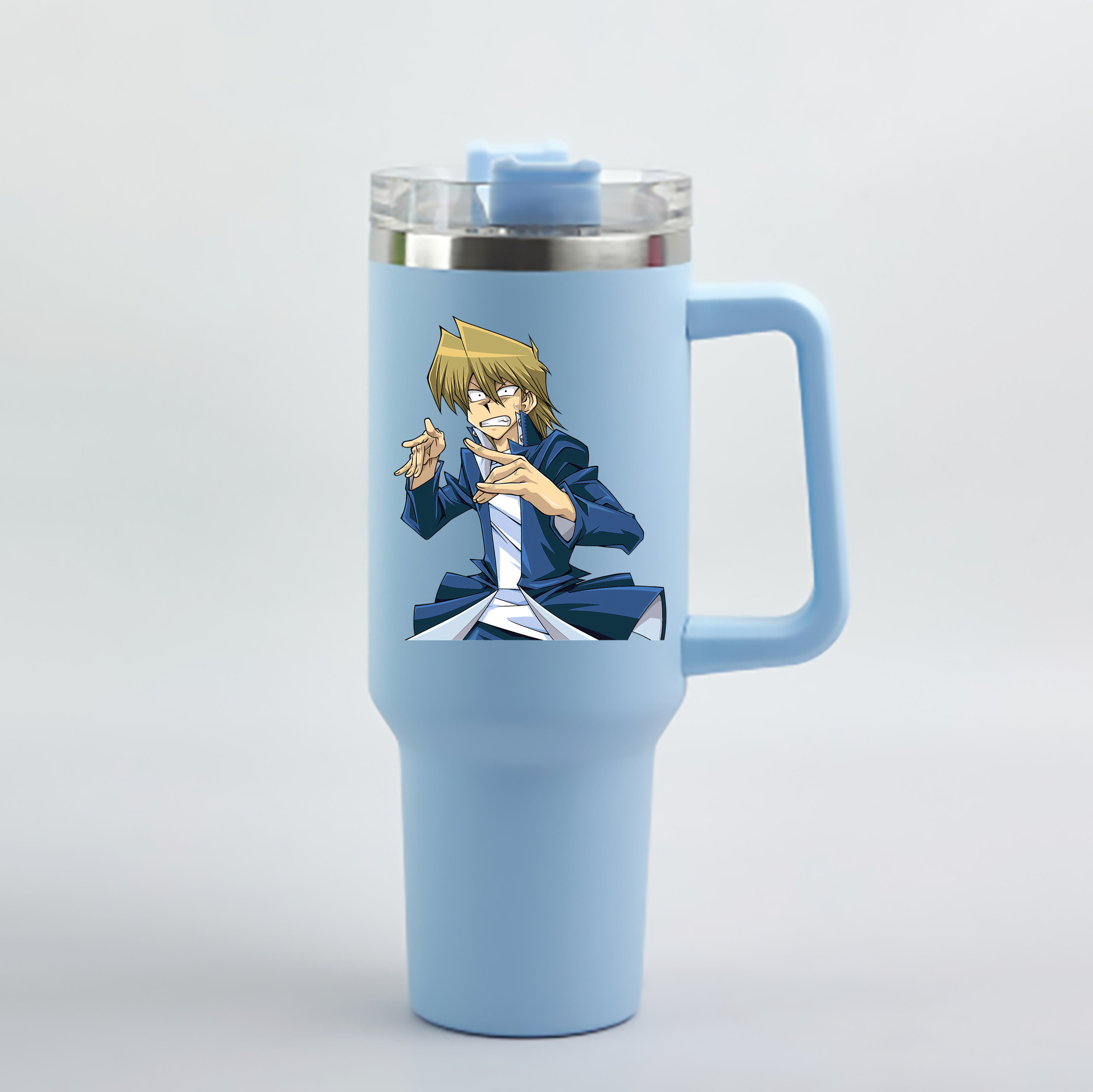 （画像用） 遊☆戯☆王 Yu-Gi-Oh! 1200mL車用タンブラー - クリスタルステッカー（プラスチックストロー付き）