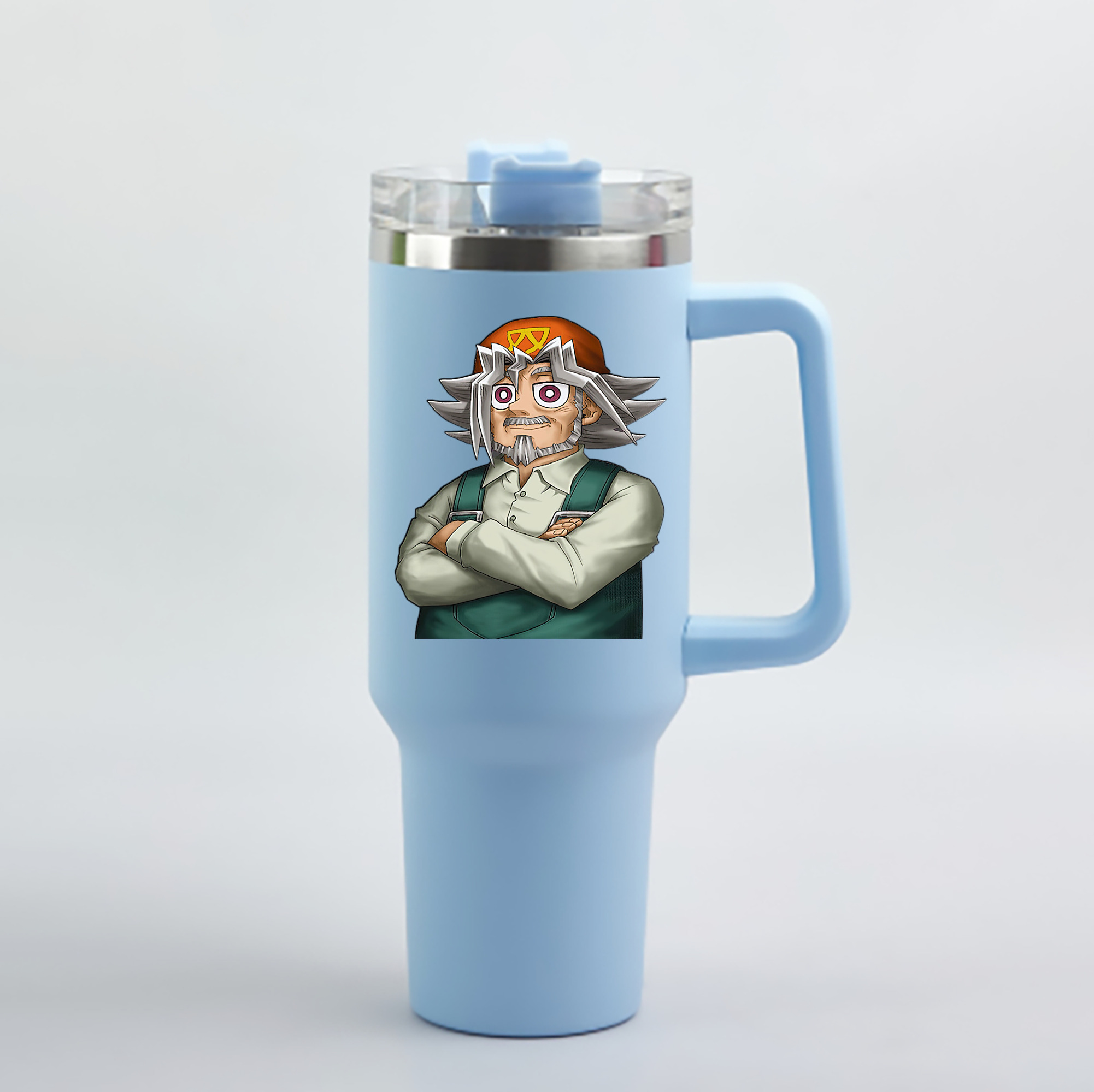 （画像用） 遊☆戯☆王 Yu-Gi-Oh! 1200mL車用タンブラー - クリスタルステッカー（プラスチックストロー付き）