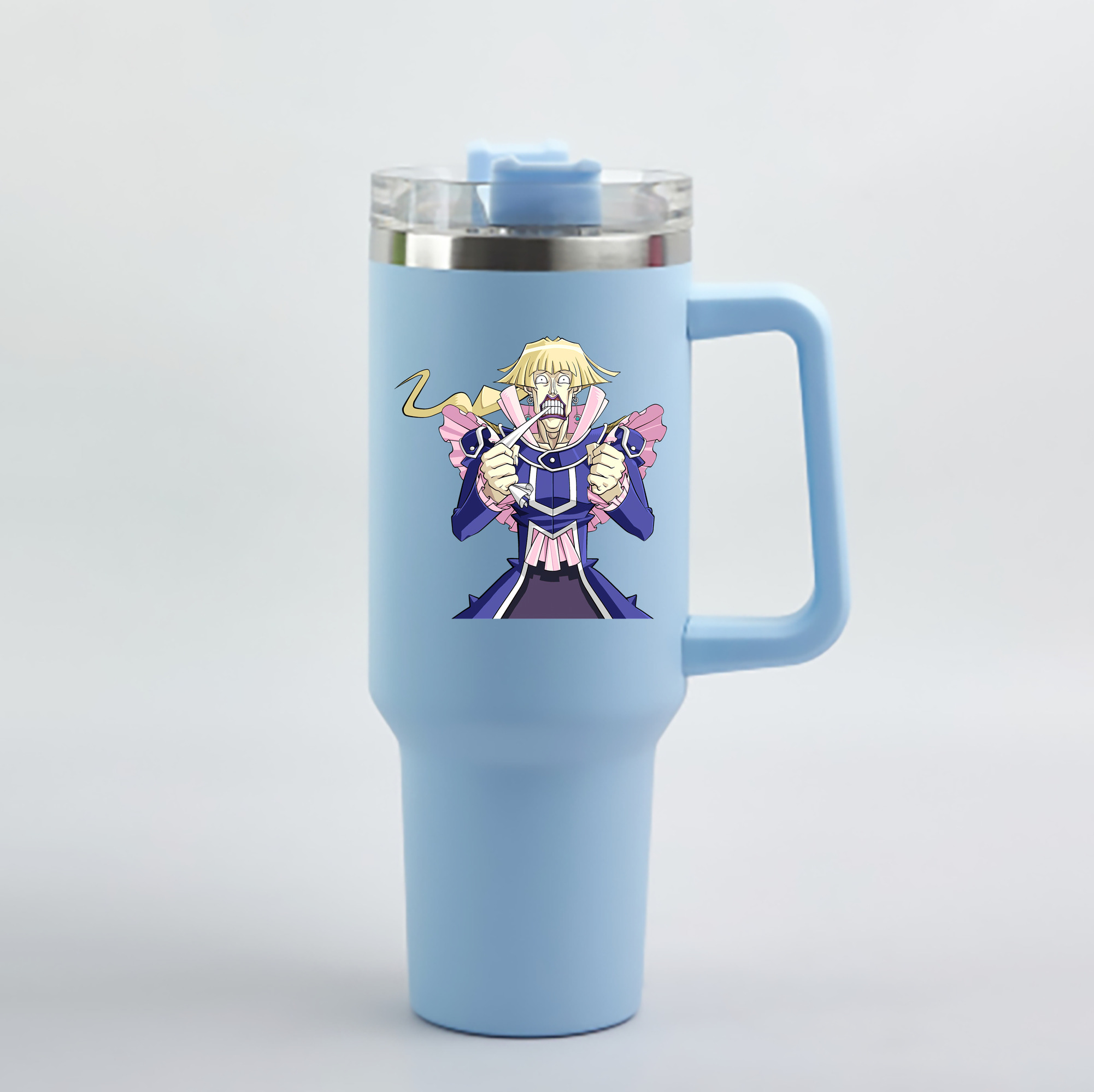 （画像用） 遊☆戯☆王 Yu-Gi-Oh! 1200mL車用タンブラー - クリスタルステッカー（プラスチックストロー付き）