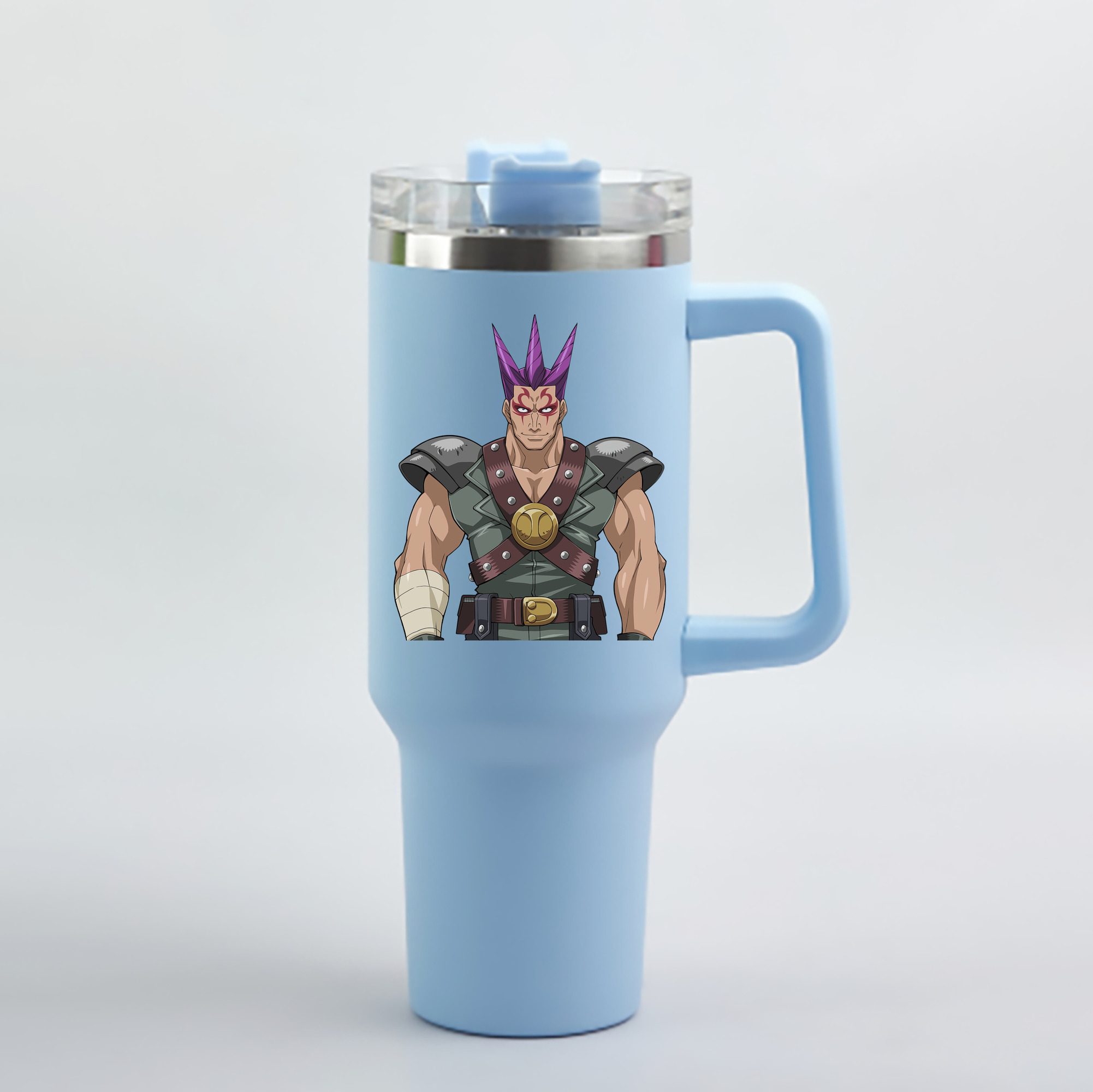 （画像用） 遊☆戯☆王 Yu-Gi-Oh! 1200mL車用タンブラー - クリスタルステッカー（プラスチックストロー付き）