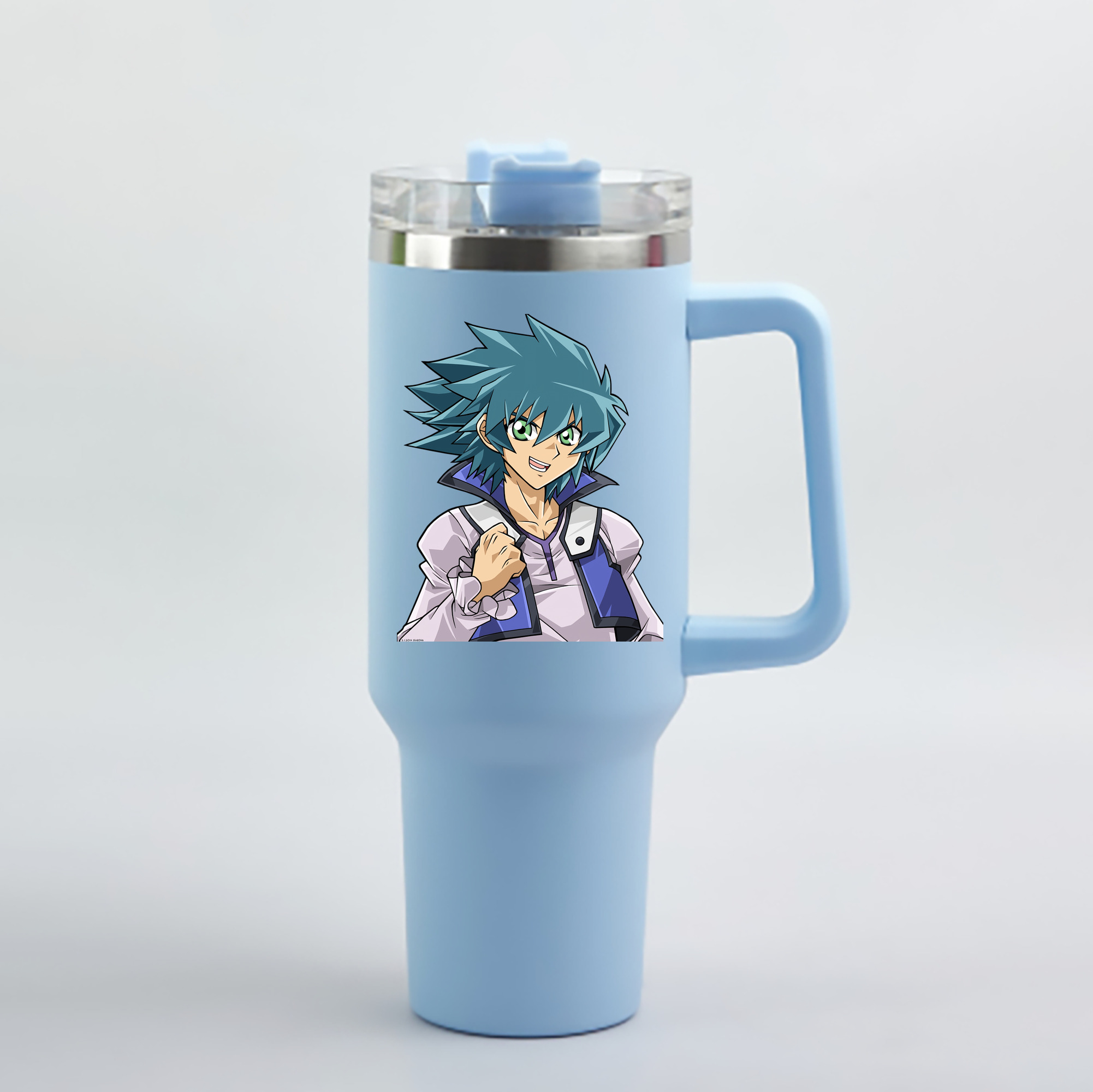 （画像用） 遊☆戯☆王 Yu-Gi-Oh! 1200mL車用タンブラー - クリスタルステッカー（プラスチックストロー付き）