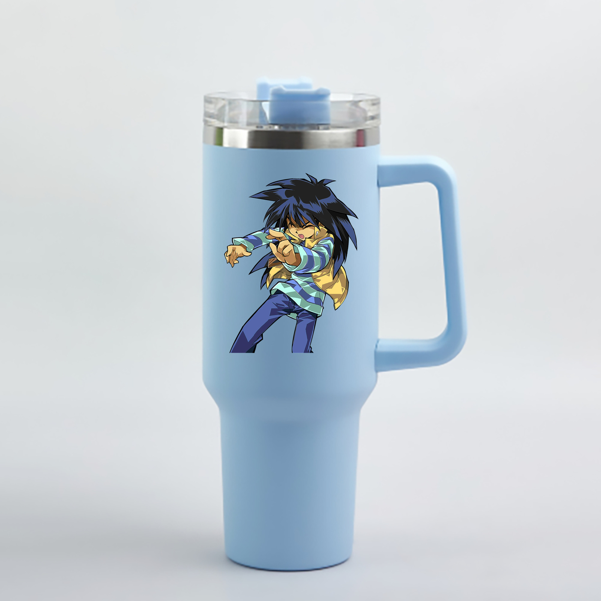 （画像用） 遊☆戯☆王 Yu-Gi-Oh! 1200mL車用タンブラー - クリスタルステッカー（プラスチックストロー付き）