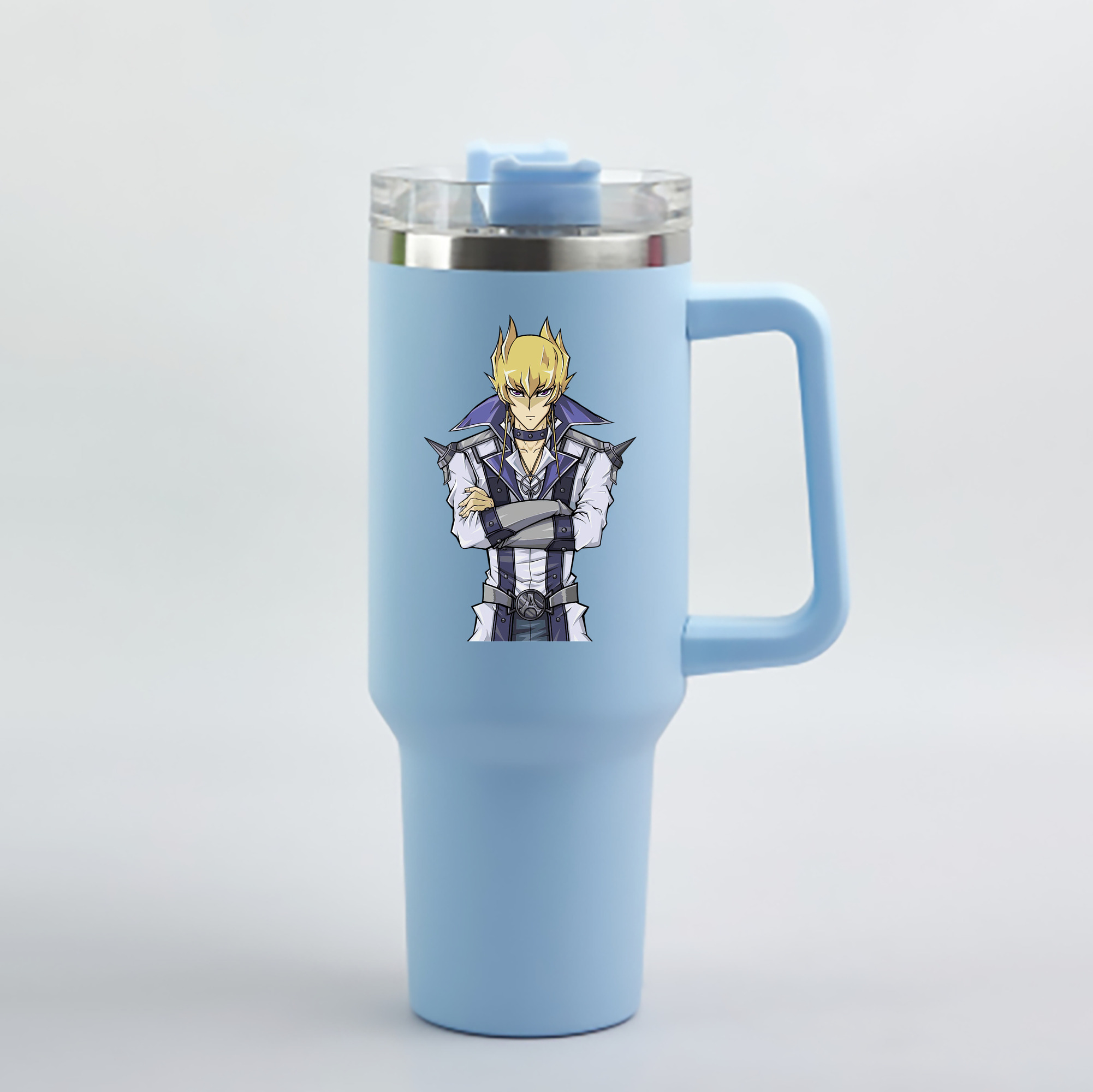 （画像用） 遊☆戯☆王 Yu-Gi-Oh! 1200mL車用タンブラー - クリスタルステッカー（プラスチックストロー付き）