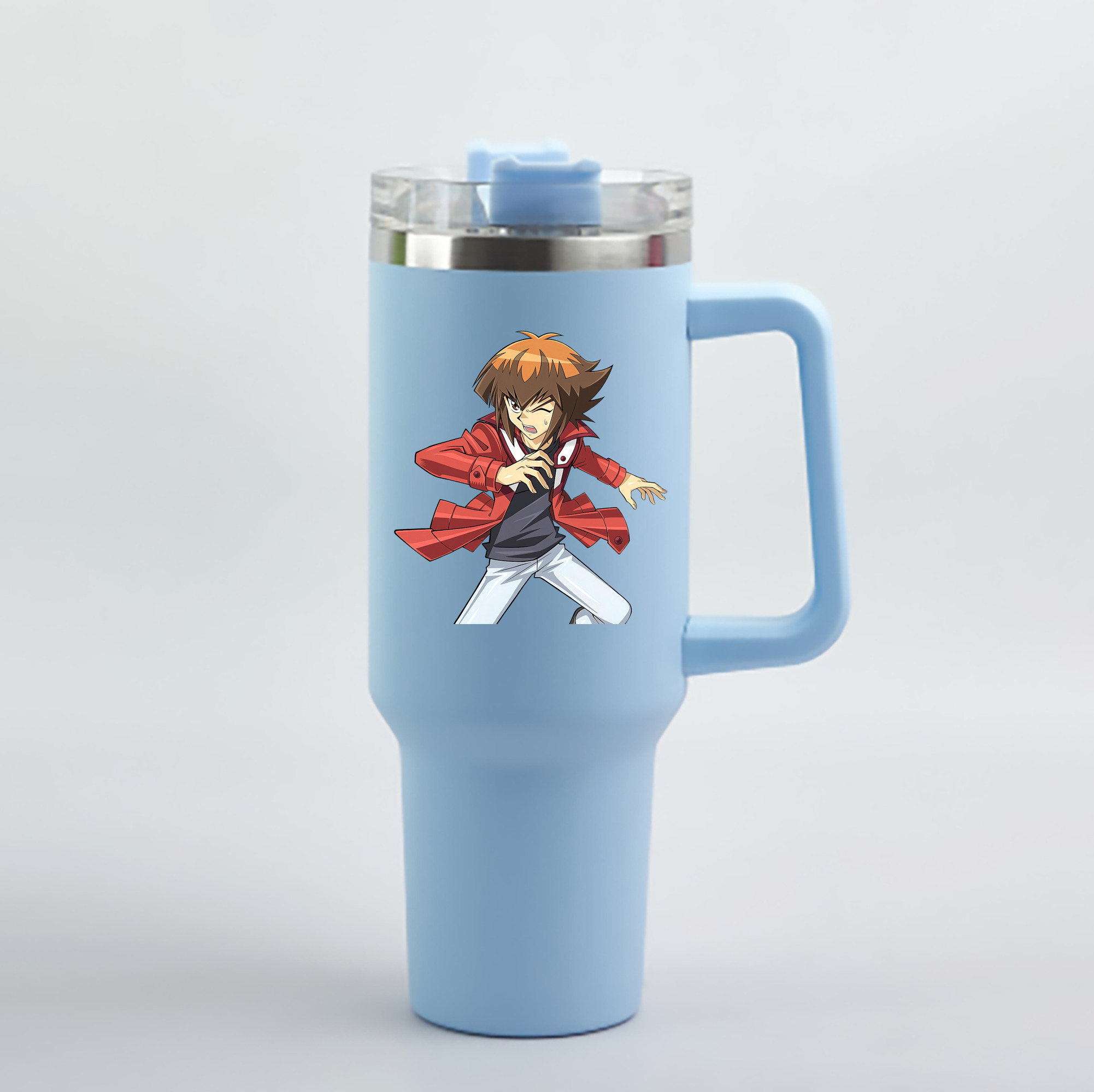 （画像用） 遊☆戯☆王 Yu-Gi-Oh! 1200mL車用タンブラー - クリスタルステッカー（プラスチックストロー付き）