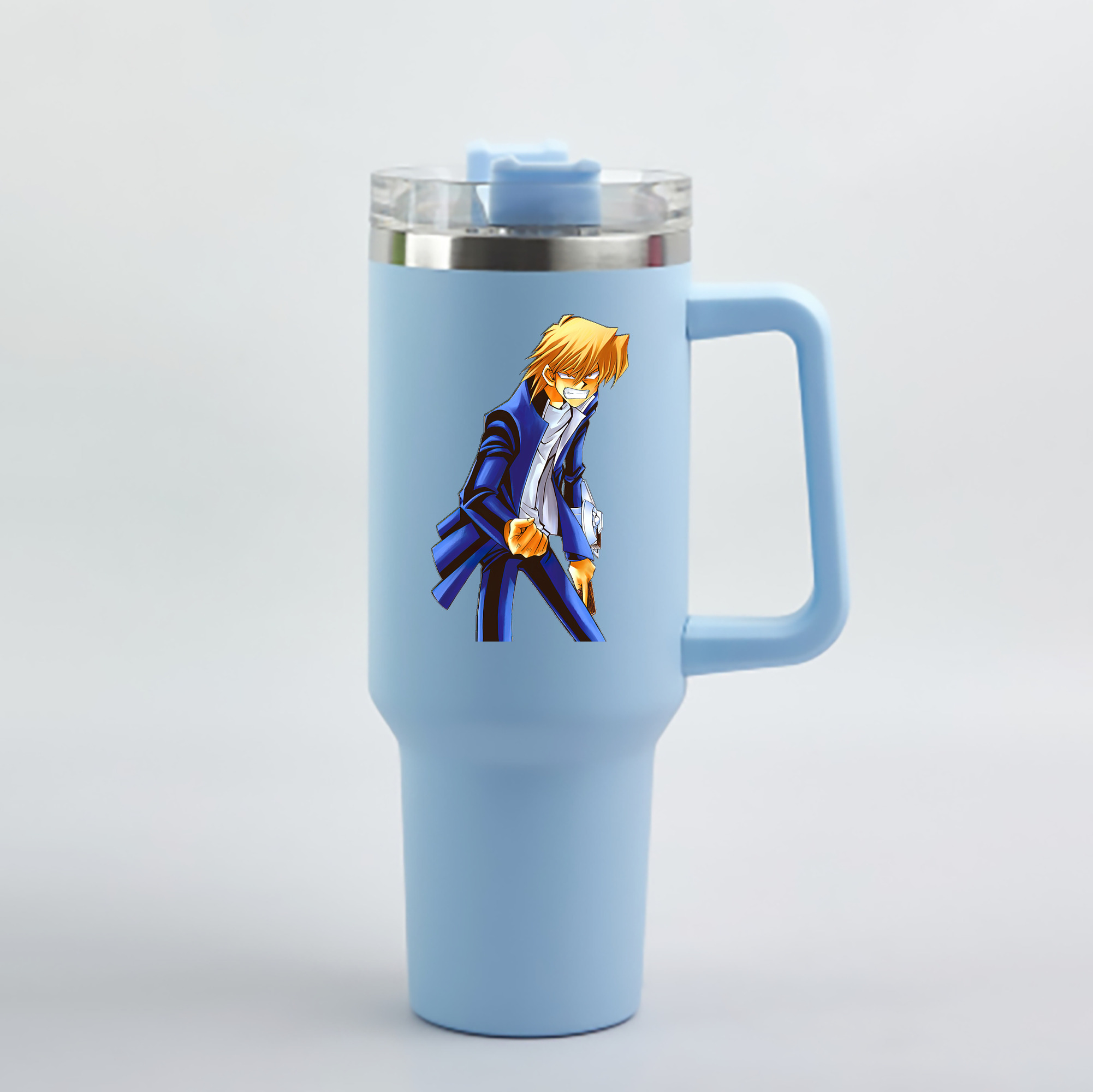 （画像用） 遊☆戯☆王 Yu-Gi-Oh! 1200mL車用タンブラー - クリスタルステッカー（プラスチックストロー付き）