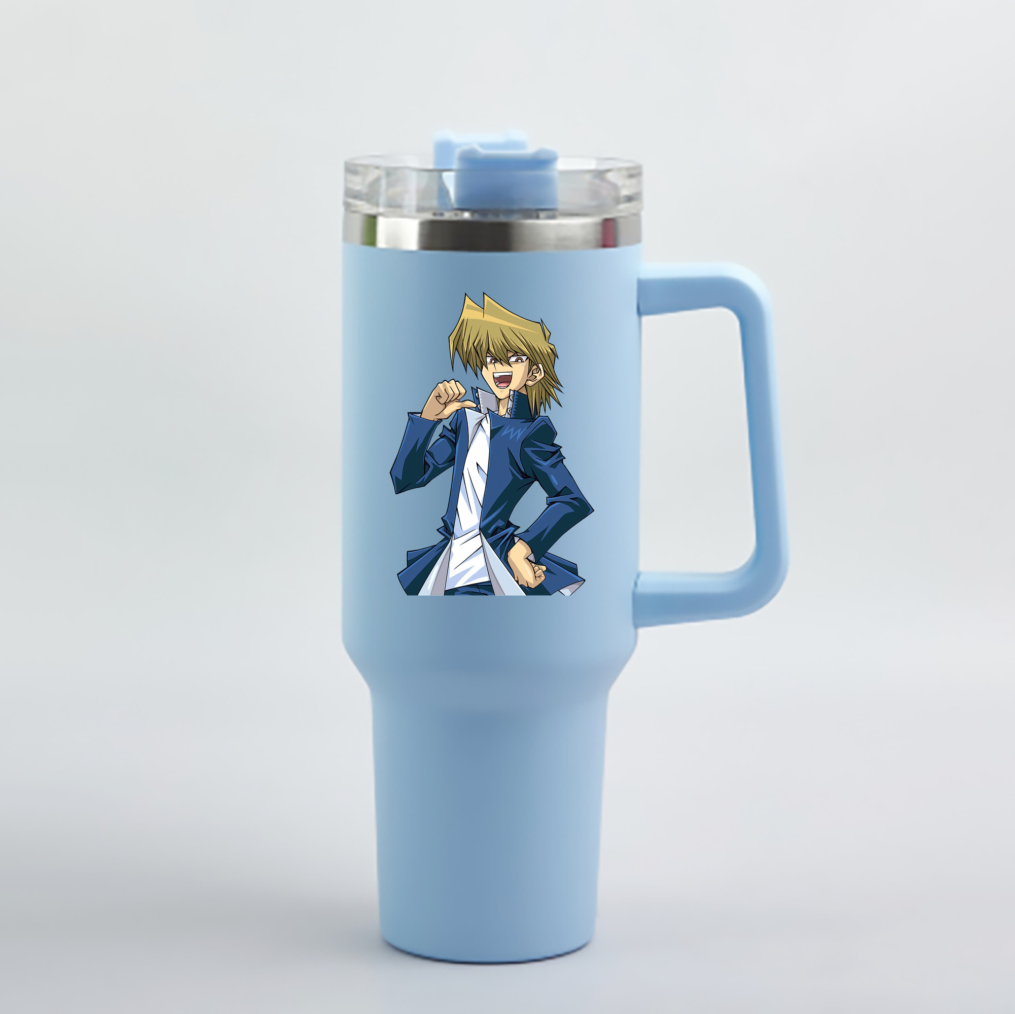 （画像用） 遊☆戯☆王 Yu-Gi-Oh! 1200mL車用タンブラー - クリスタルステッカー（プラスチックストロー付き）