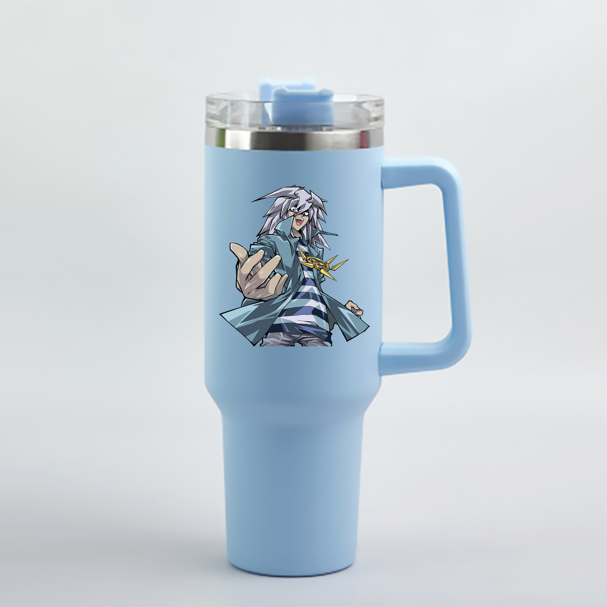 （画像用） 遊☆戯☆王 Yu-Gi-Oh! 1200mL車用タンブラー - クリスタルステッカー（プラスチックストロー付き）