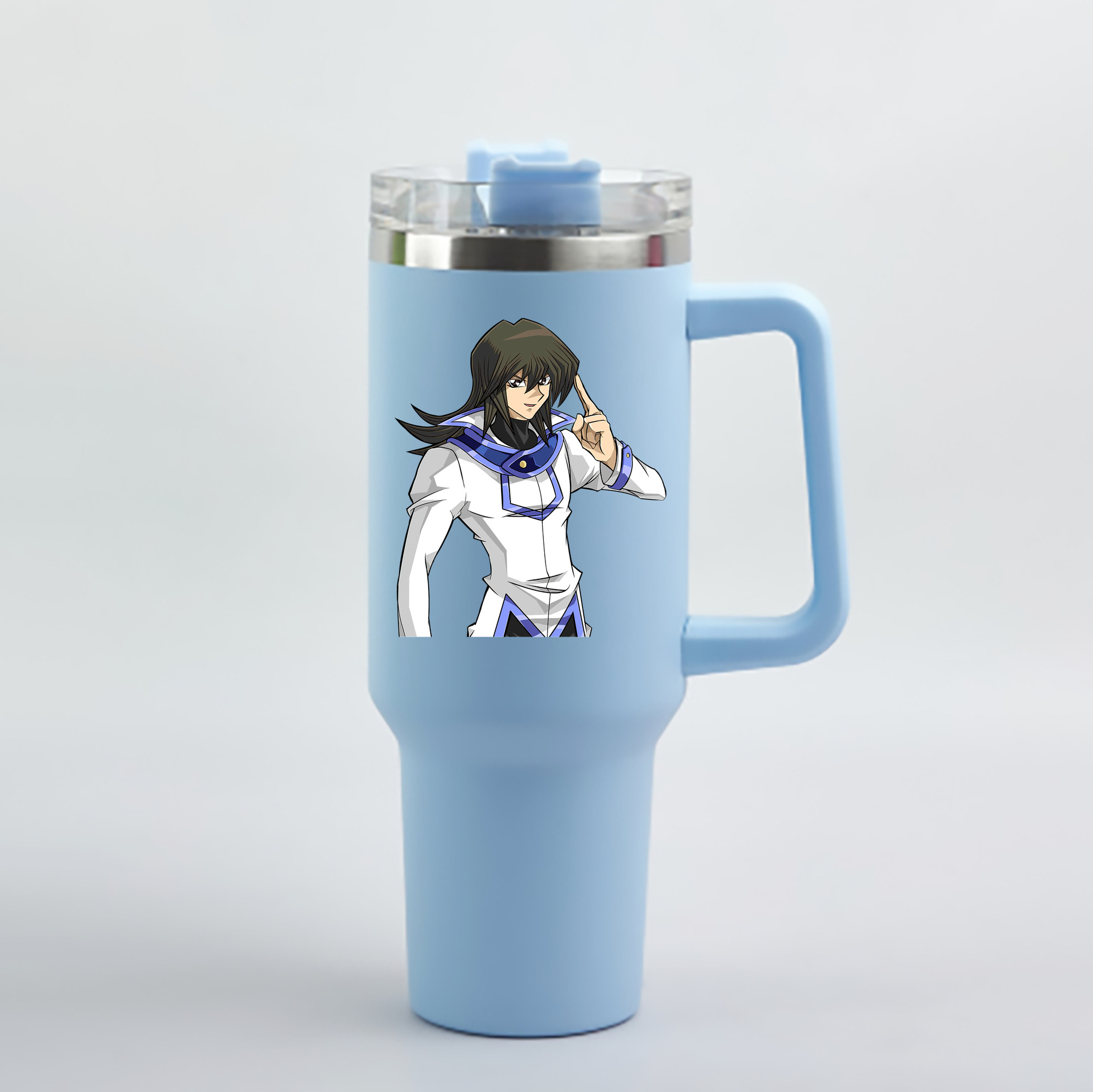 （画像用） 遊☆戯☆王 Yu-Gi-Oh! 1200mL車用タンブラー - クリスタルステッカー（プラスチックストロー付き）