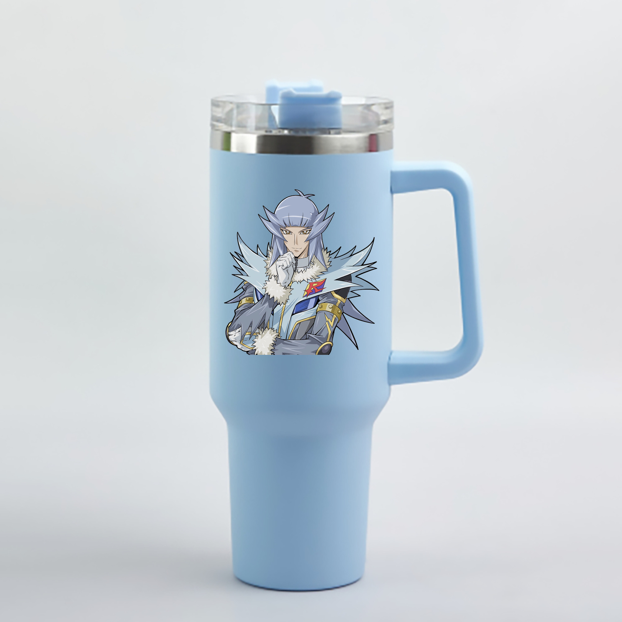 （画像用） 遊☆戯☆王 Yu-Gi-Oh! 1200mL車用タンブラー - クリスタルステッカー（プラスチックストロー付き）