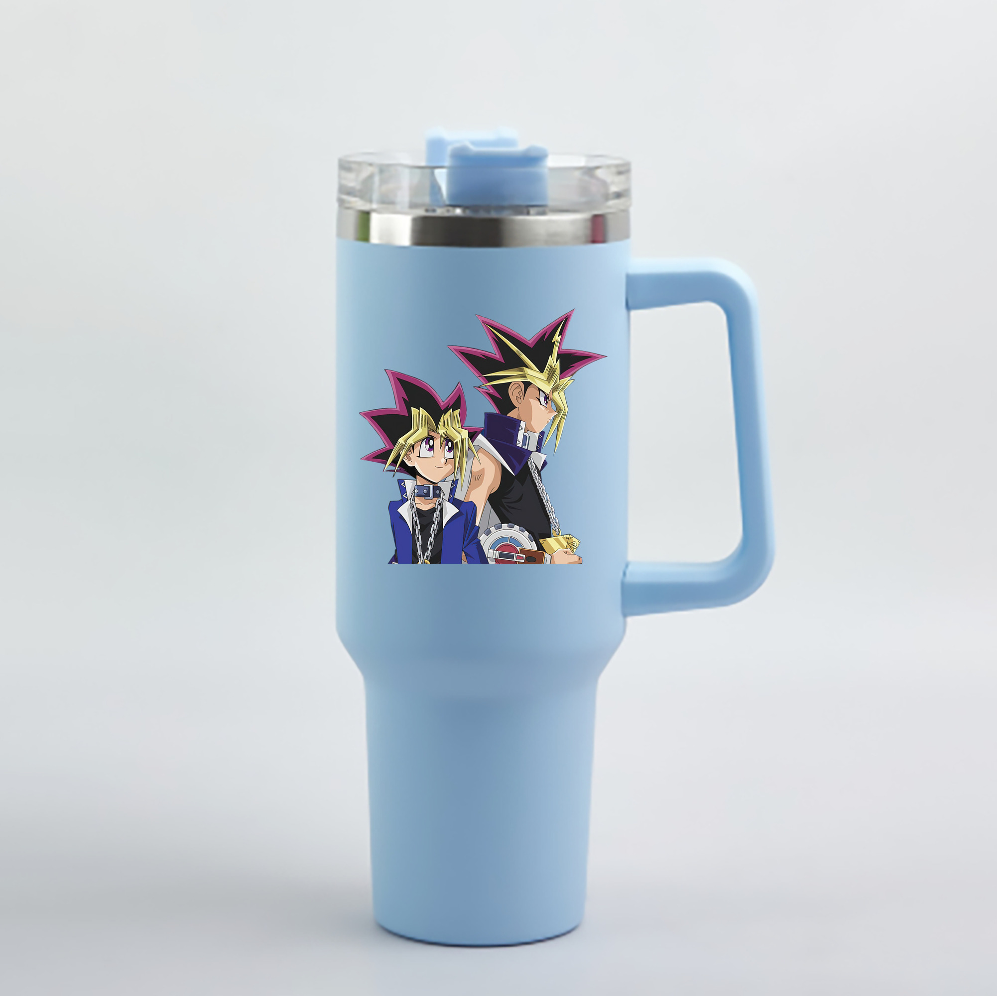 （画像用） 遊☆戯☆王 Yu-Gi-Oh! 1200mL車用タンブラー - クリスタルステッカー（プラスチックストロー付き）