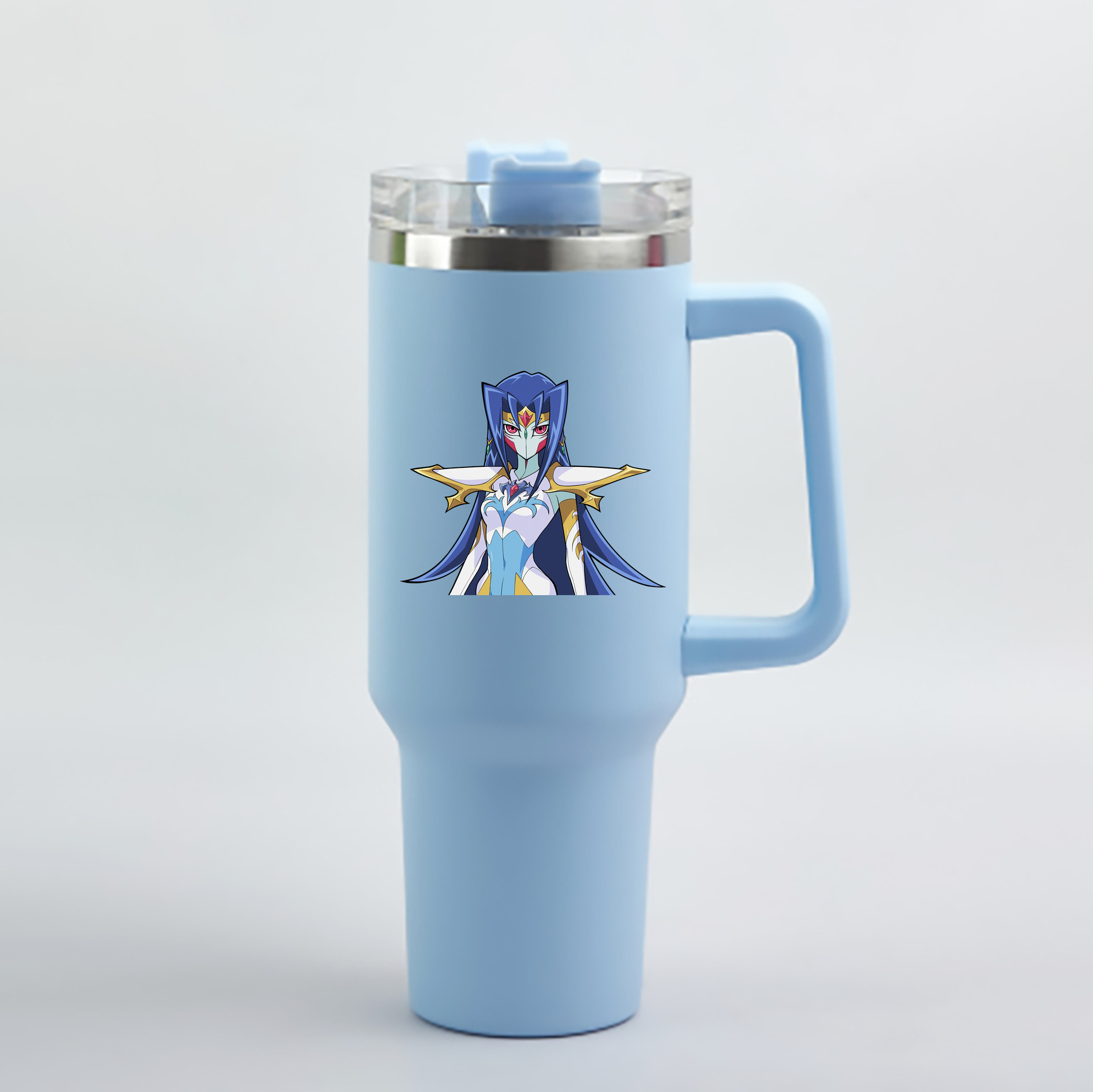 （画像用） 遊☆戯☆王 Yu-Gi-Oh! 1200mL車用タンブラー - クリスタルステッカー（プラスチックストロー付き）
