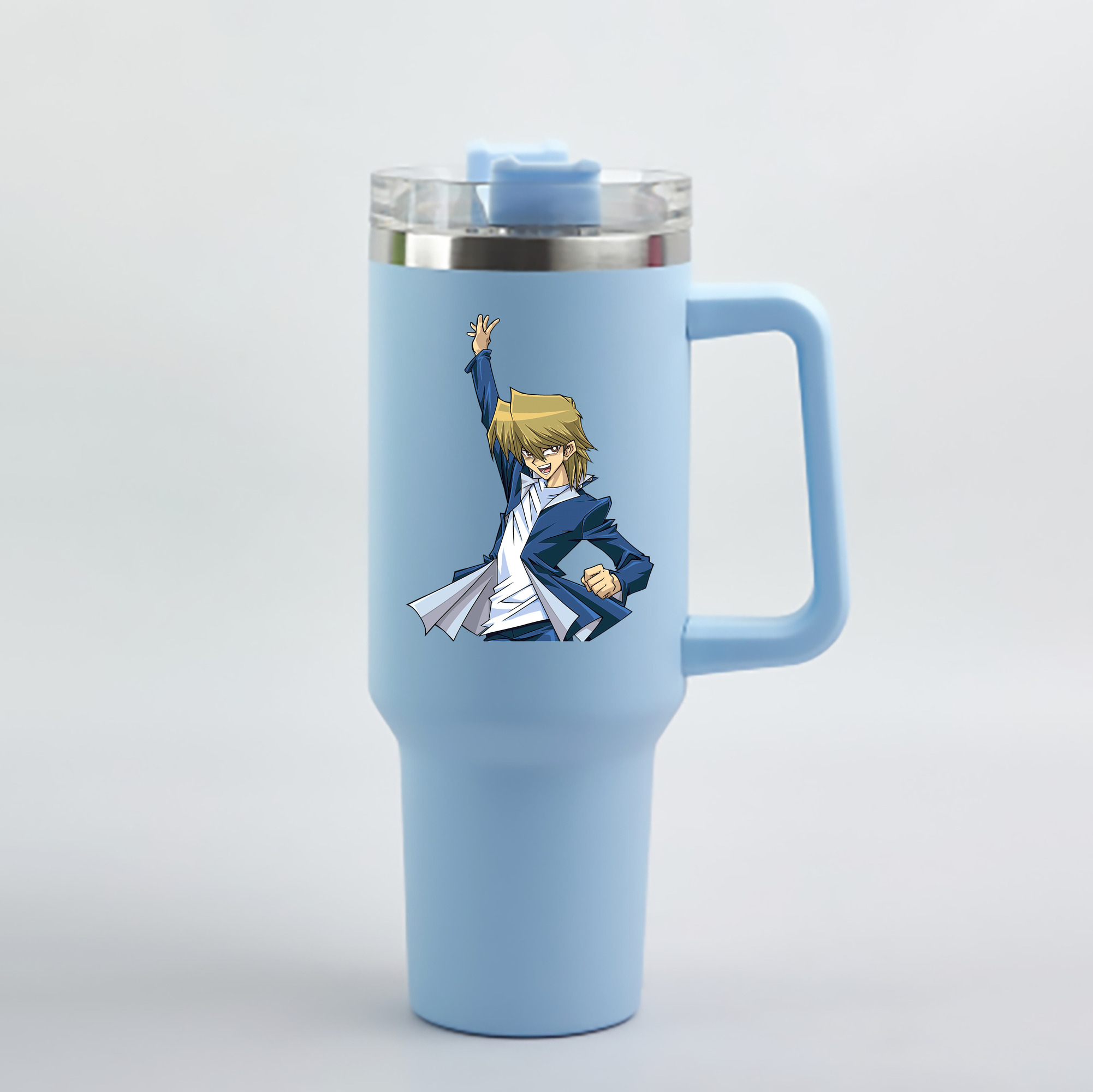 （画像用） 遊☆戯☆王 Yu-Gi-Oh! 1200mL車用タンブラー - クリスタルステッカー（プラスチックストロー付き）