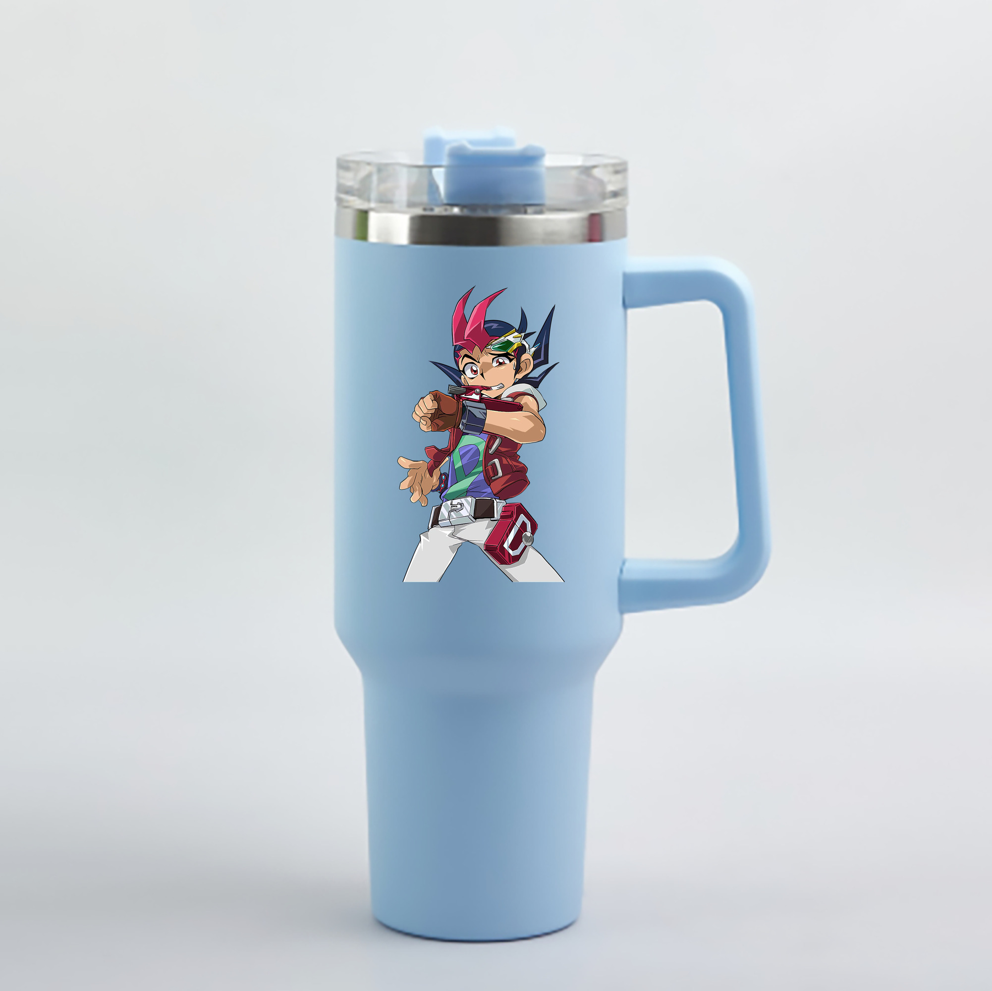 （画像用） 遊☆戯☆王 Yu-Gi-Oh! 1200mL車用タンブラー - クリスタルステッカー（プラスチックストロー付き）