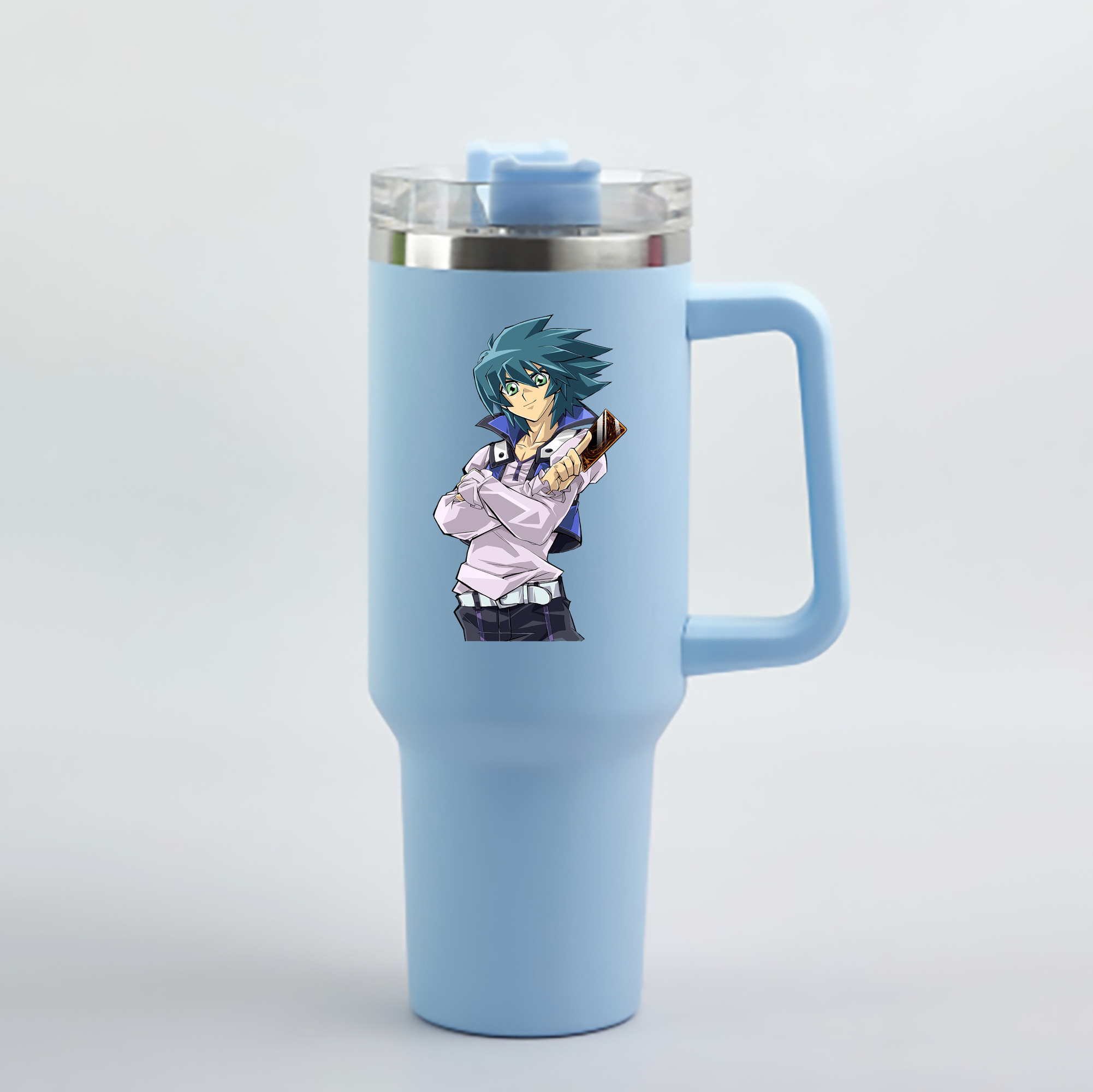 （画像用） 遊☆戯☆王 Yu-Gi-Oh! 1200mL車用タンブラー - クリスタルステッカー（プラスチックストロー付き）
