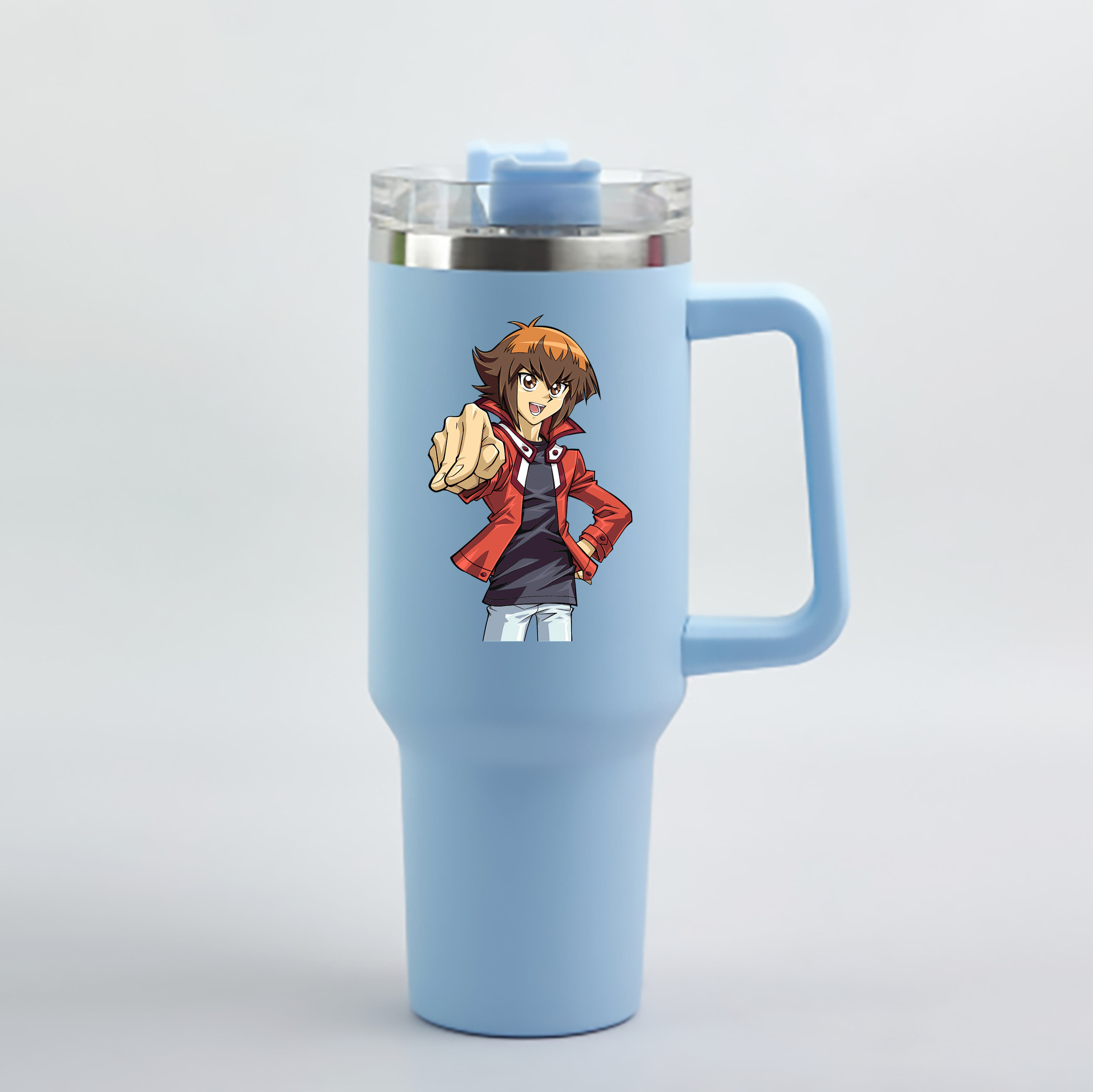 （画像用） 遊☆戯☆王 Yu-Gi-Oh! 1200mL車用タンブラー - クリスタルステッカー（プラスチックストロー付き）