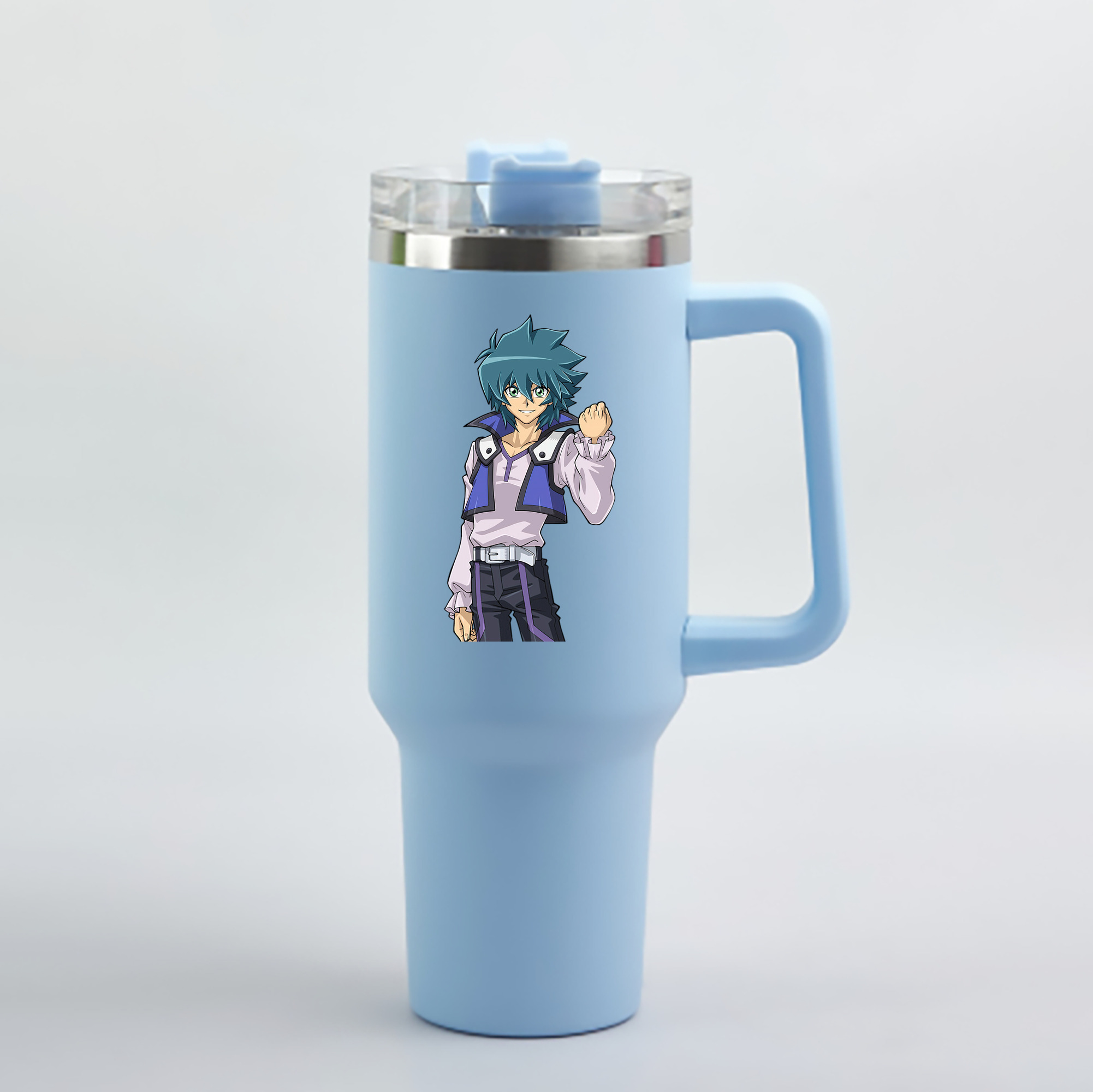（画像用） 遊☆戯☆王 Yu-Gi-Oh! 1200mL車用タンブラー - クリスタルステッカー（プラスチックストロー付き）
