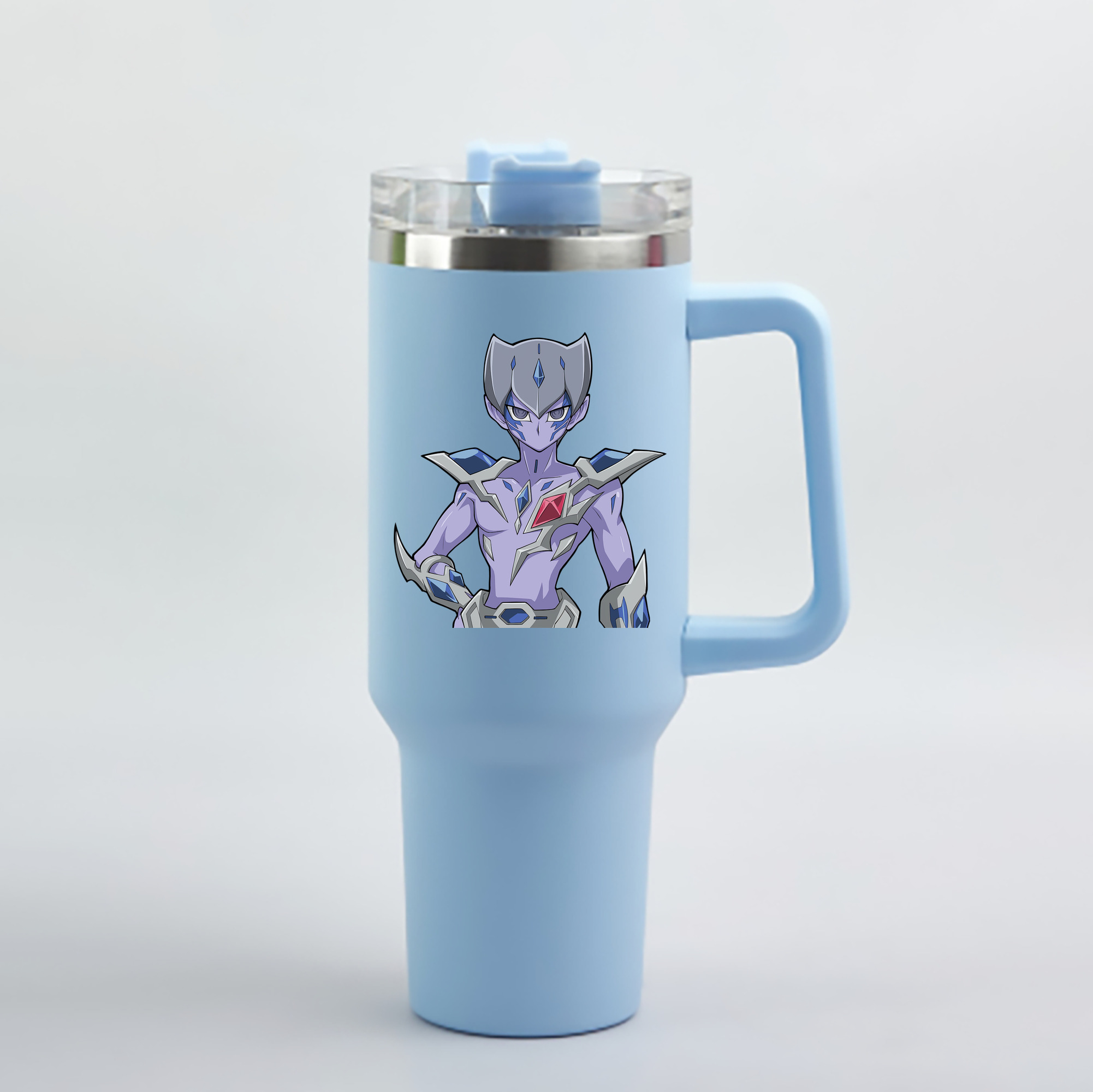 （画像用） 遊☆戯☆王 Yu-Gi-Oh! 1200mL車用タンブラー - クリスタルステッカー（プラスチックストロー付き）