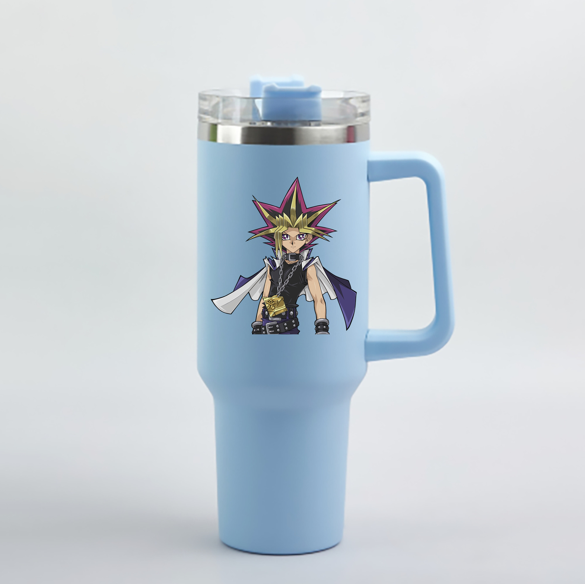 （画像用） 遊☆戯☆王 Yu-Gi-Oh! 1200mL車用タンブラー - クリスタルステッカー（プラスチックストロー付き）