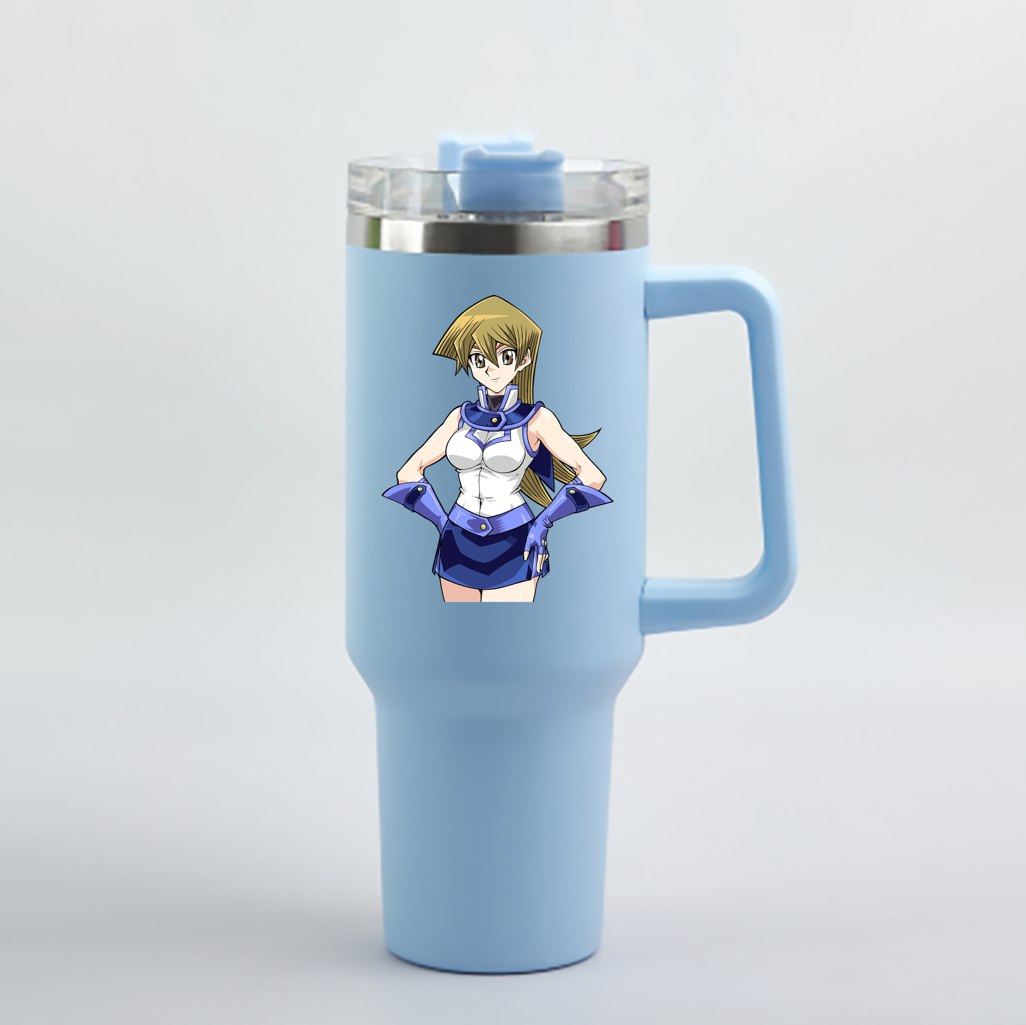 （画像用） 遊☆戯☆王 Yu-Gi-Oh! 1200mL車用タンブラー - クリスタルステッカー（プラスチックストロー付き）
