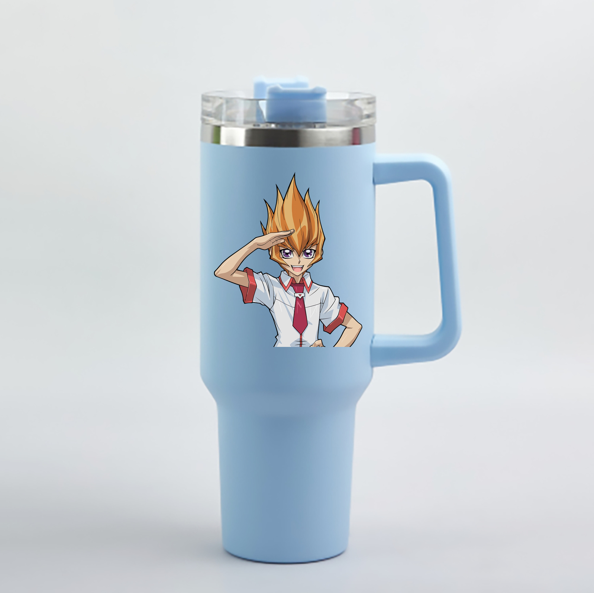 （画像用） 遊☆戯☆王 Yu-Gi-Oh! 1200mL車用タンブラー - クリスタルステッカー（プラスチックストロー付き）