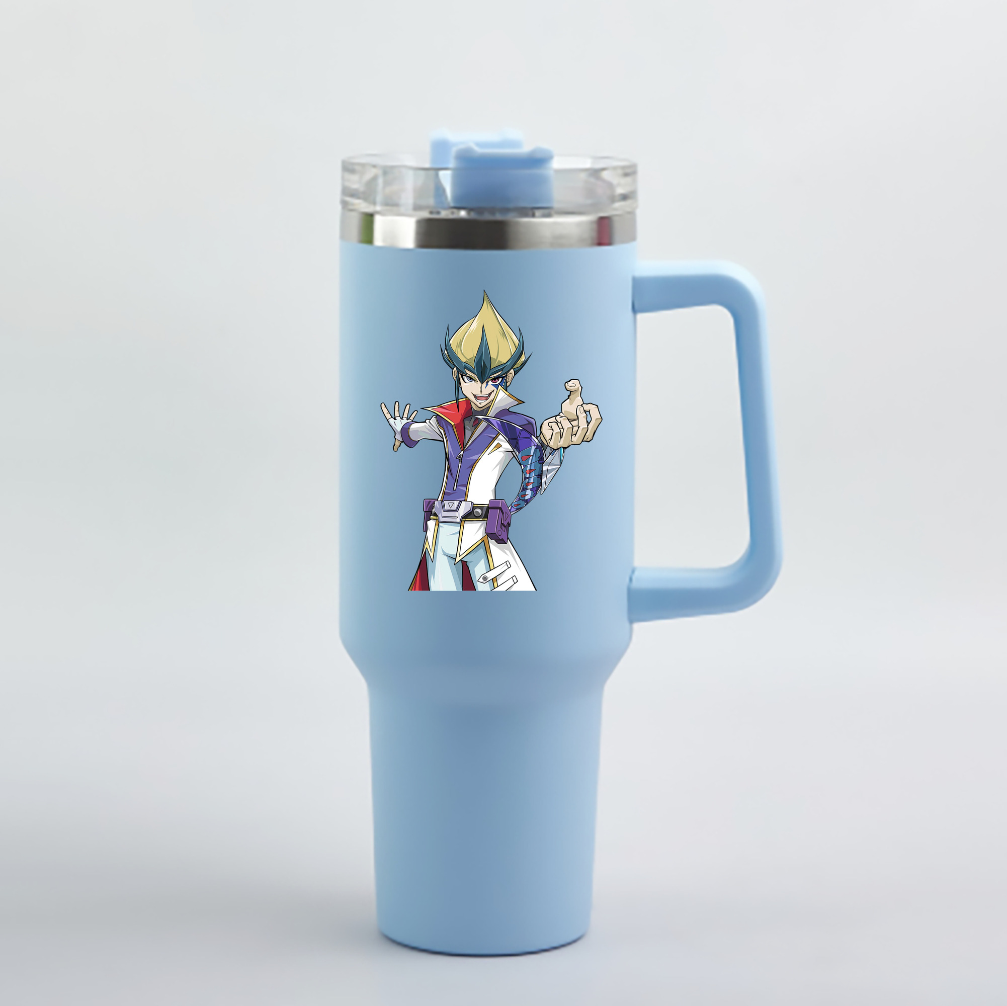 （画像用） 遊☆戯☆王 Yu-Gi-Oh! 1200mL車用タンブラー - クリスタルステッカー（プラスチックストロー付き）