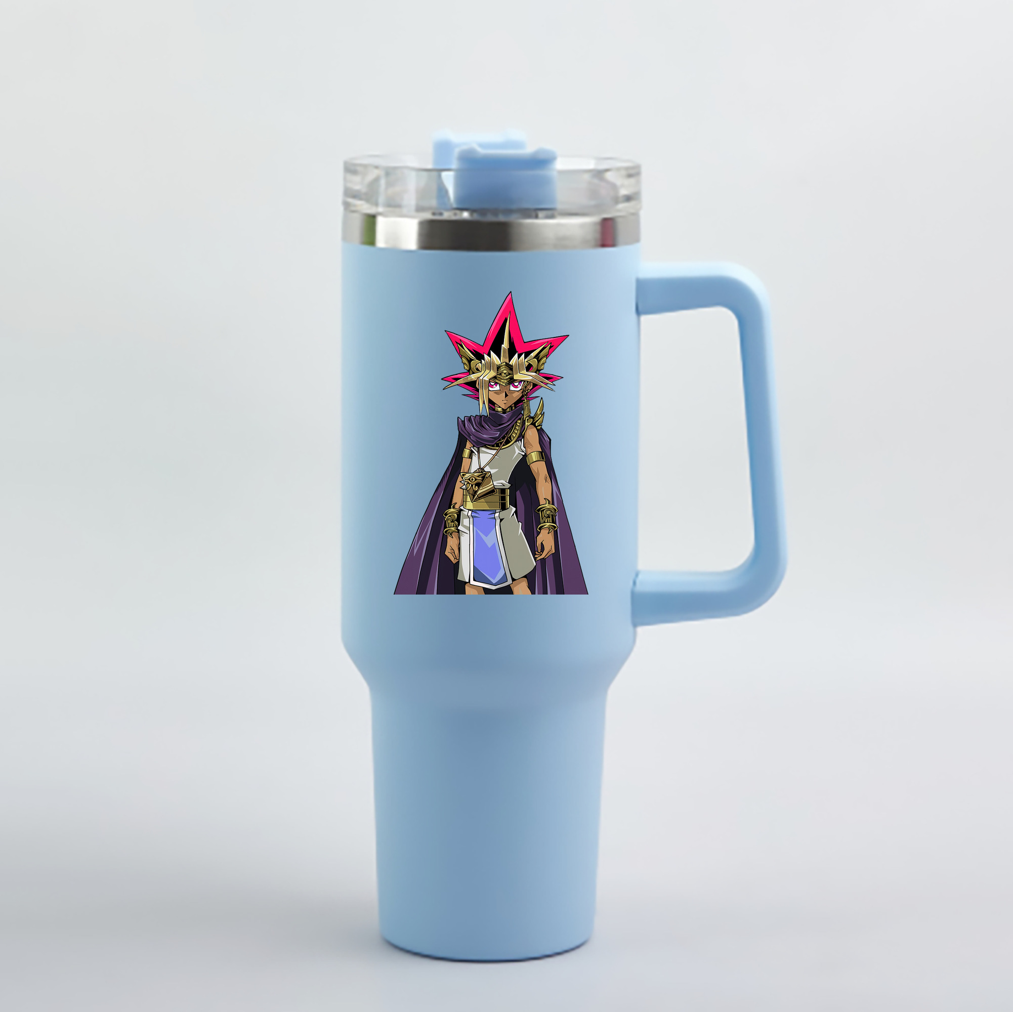 （画像用） 遊☆戯☆王 Yu-Gi-Oh! 1200mL車用タンブラー - クリスタルステッカー（プラスチックストロー付き）