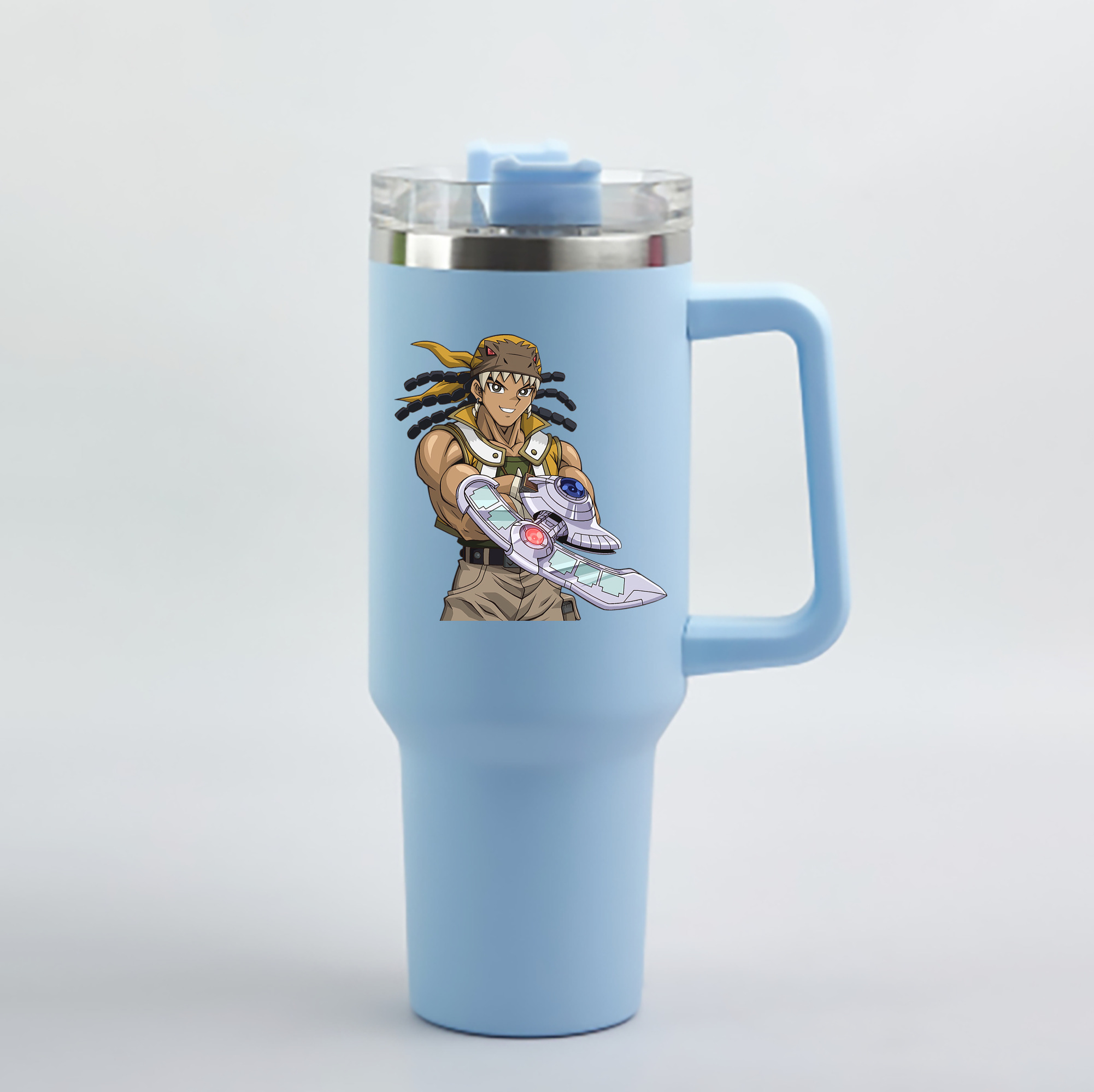 （画像用） 遊☆戯☆王 Yu-Gi-Oh! 1200mL車用タンブラー - クリスタルステッカー（プラスチックストロー付き）