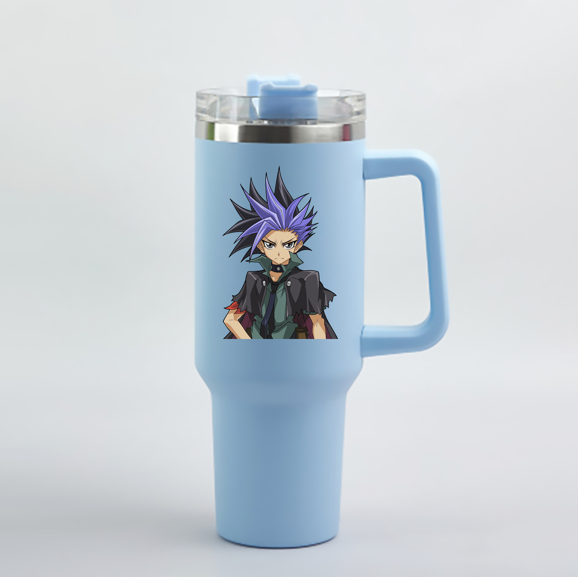 （画像用） 遊☆戯☆王 Yu-Gi-Oh! 1200mL車用タンブラー - クリスタルステッカー（プラスチックストロー付き）
