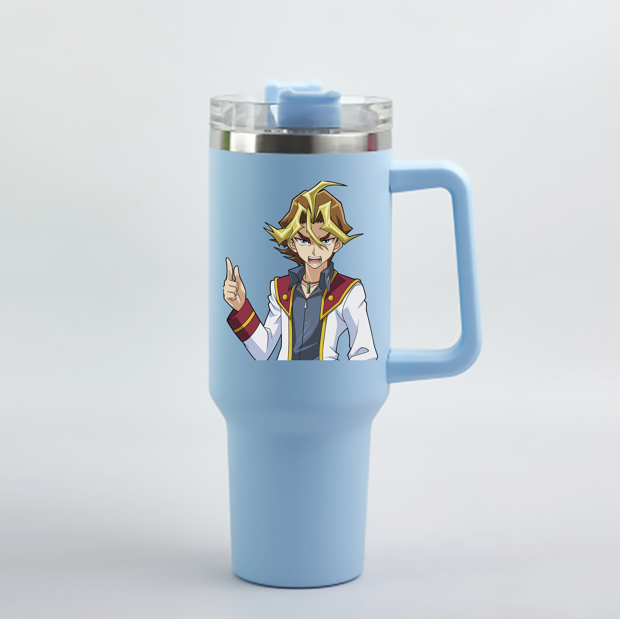 （画像用） 遊☆戯☆王 Yu-Gi-Oh! 1200mL車用タンブラー - クリスタルステッカー（プラスチックストロー付き）